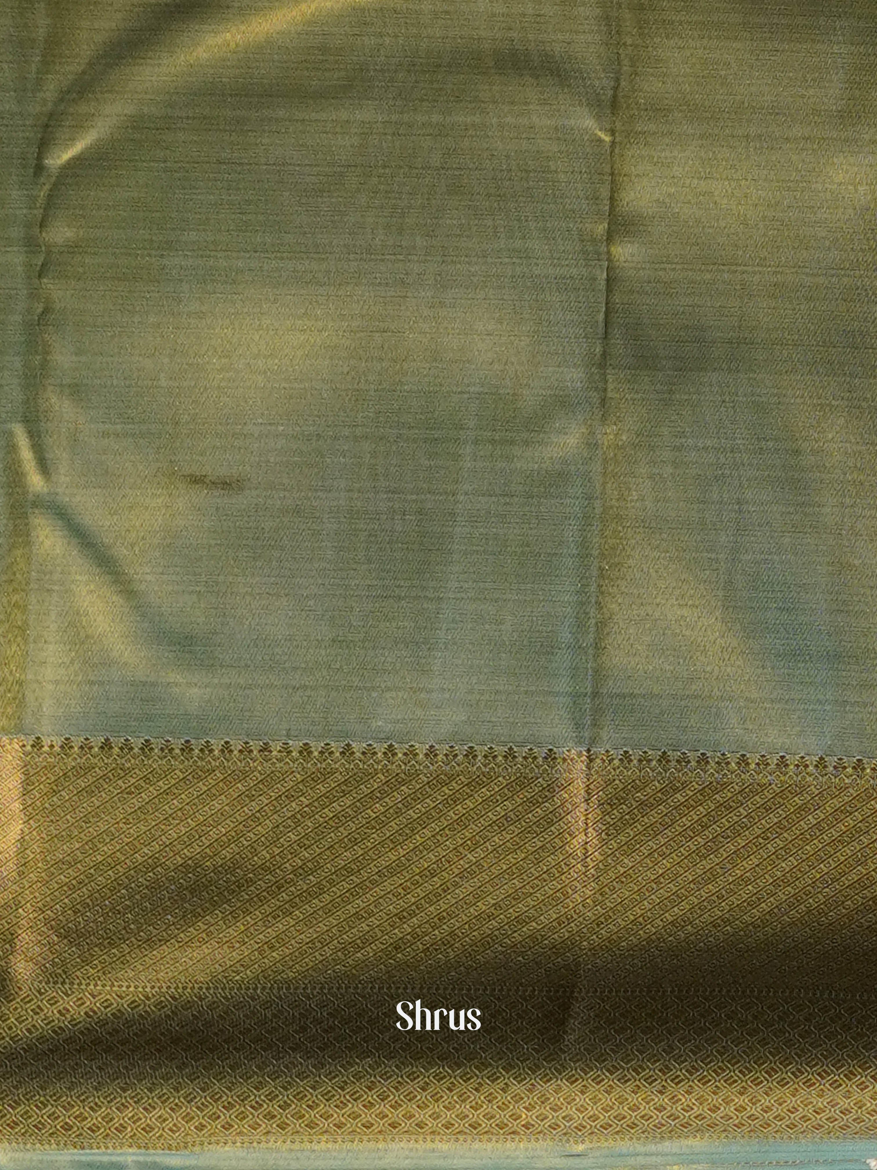 Yellow - Kanchipuram-halfpure saree