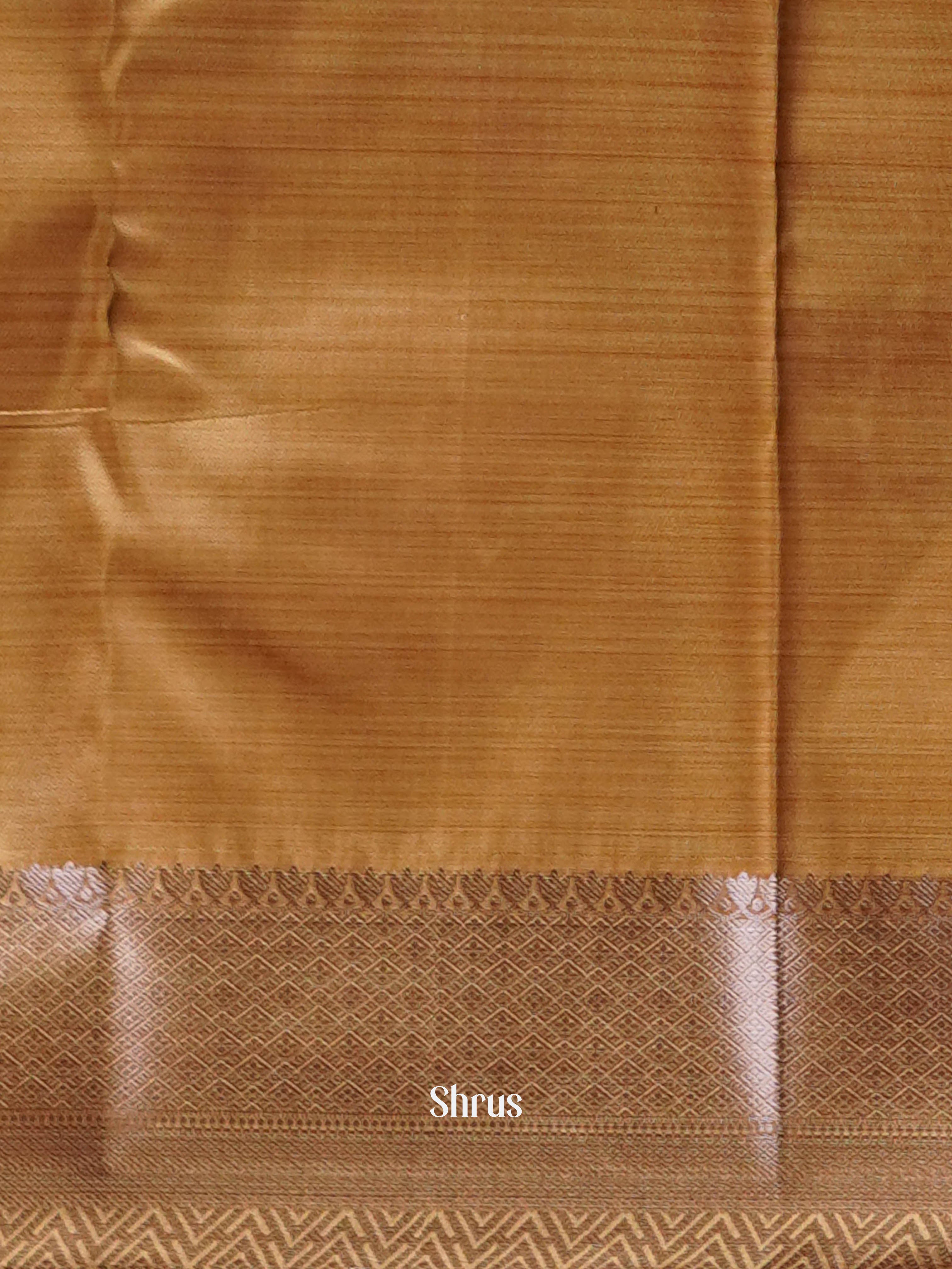 Golden Yellow  - Kanchipuram-halfpure saree