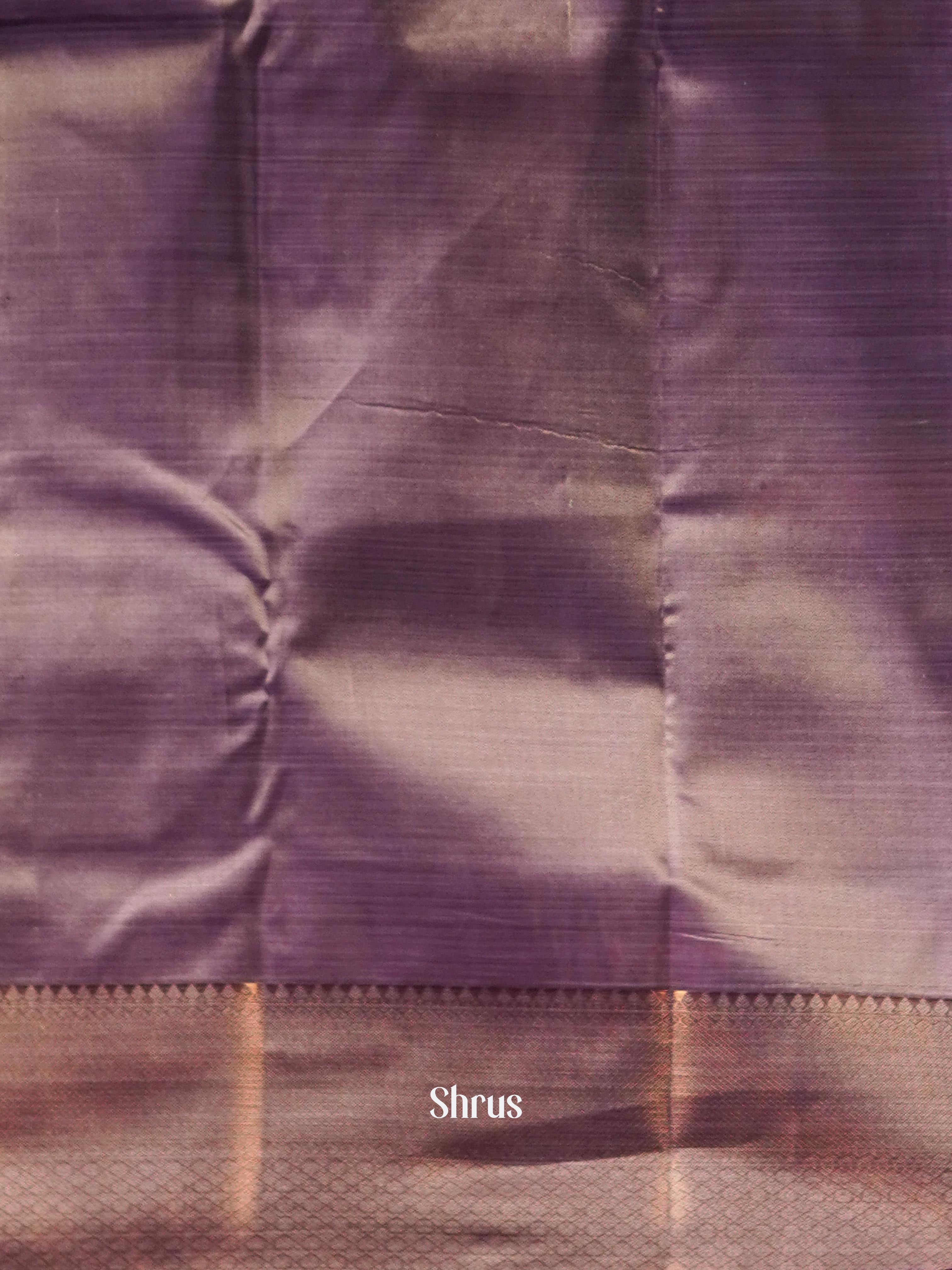 Violet - Kanchipuram-halfpure saree