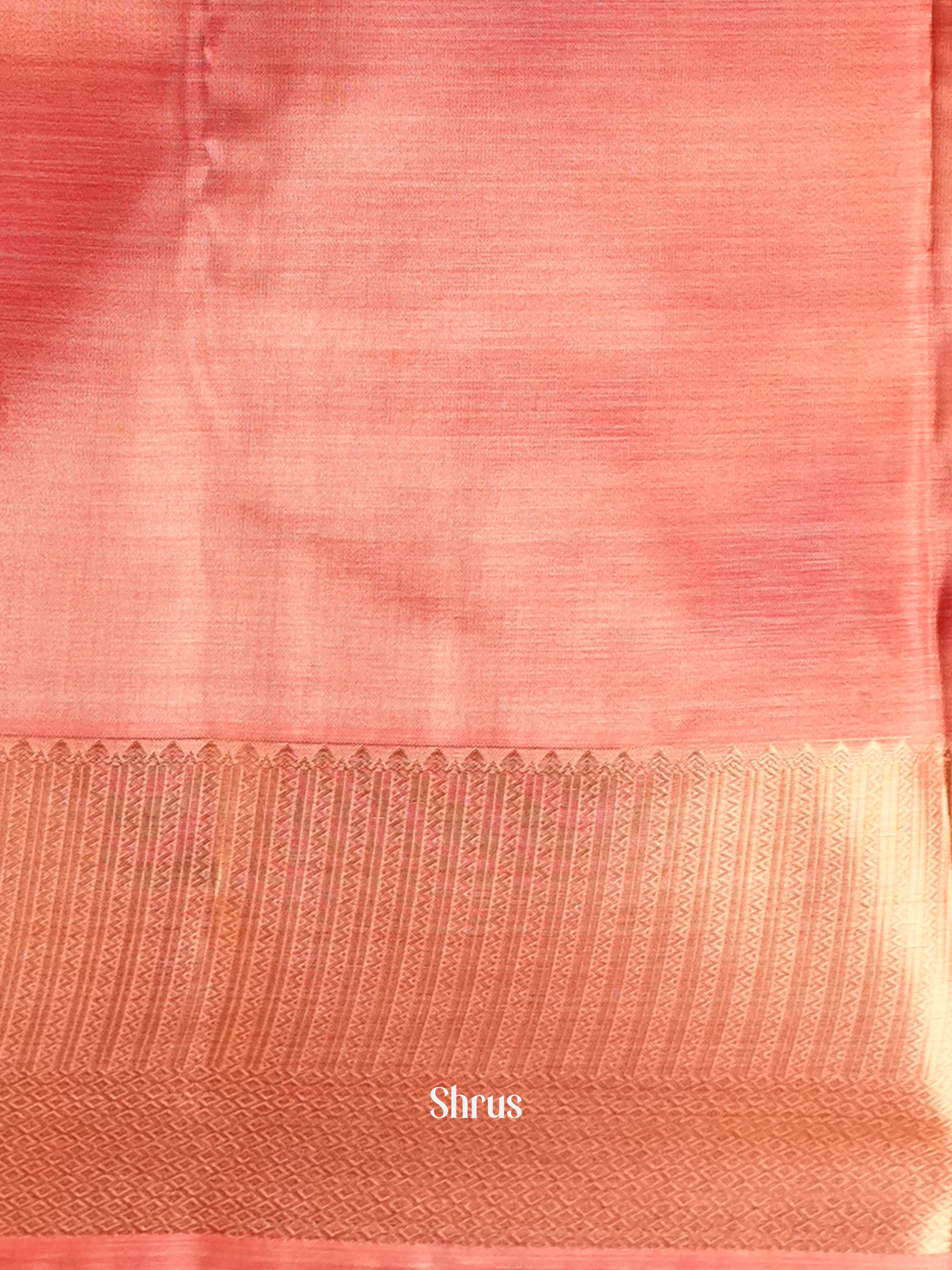 Red(Single Tone) - Kanchipuram-halfpure Saree