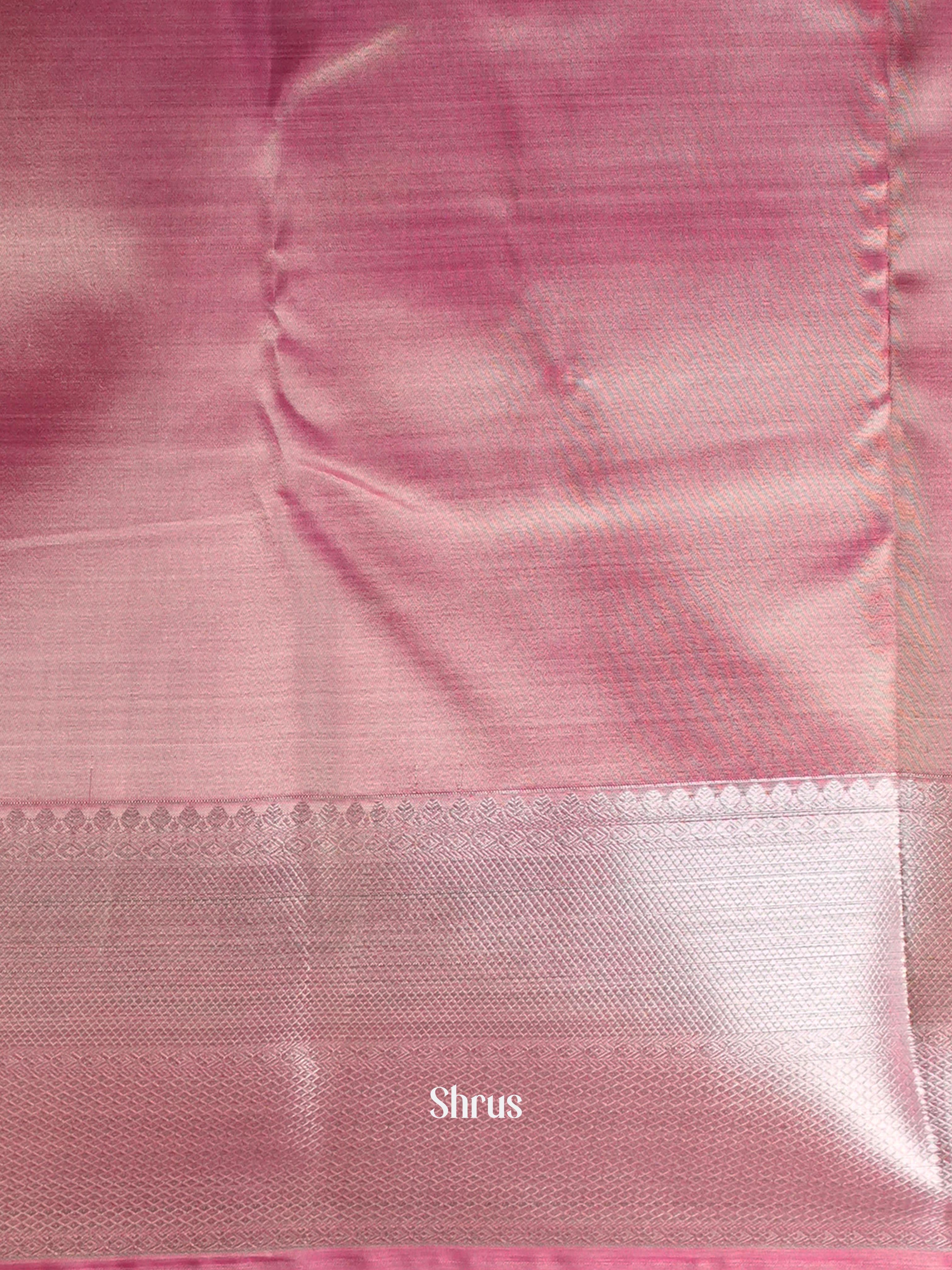 Black & Pink  - Kanchipuram-halfpure Saree