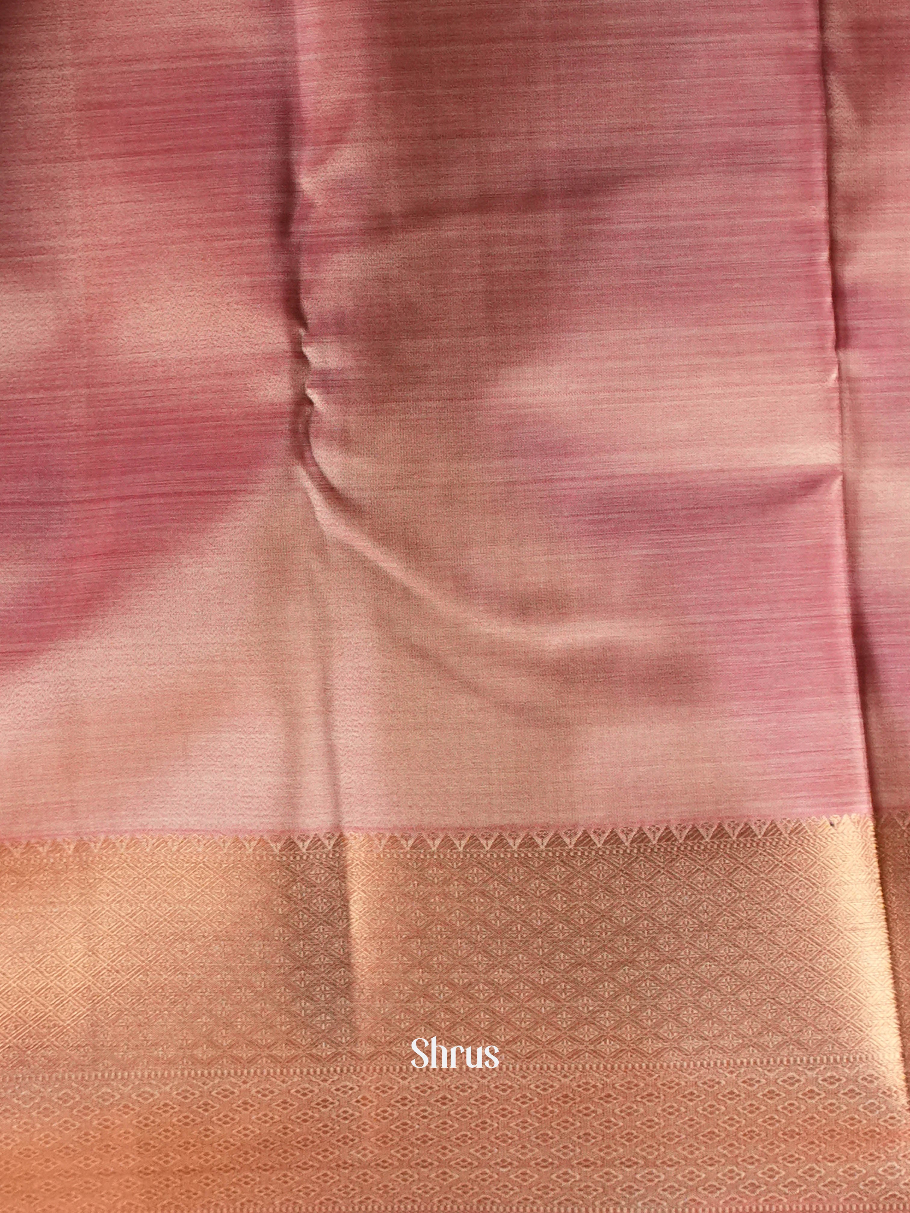 Dusty pink - Kanchipuram-halfpure Saree