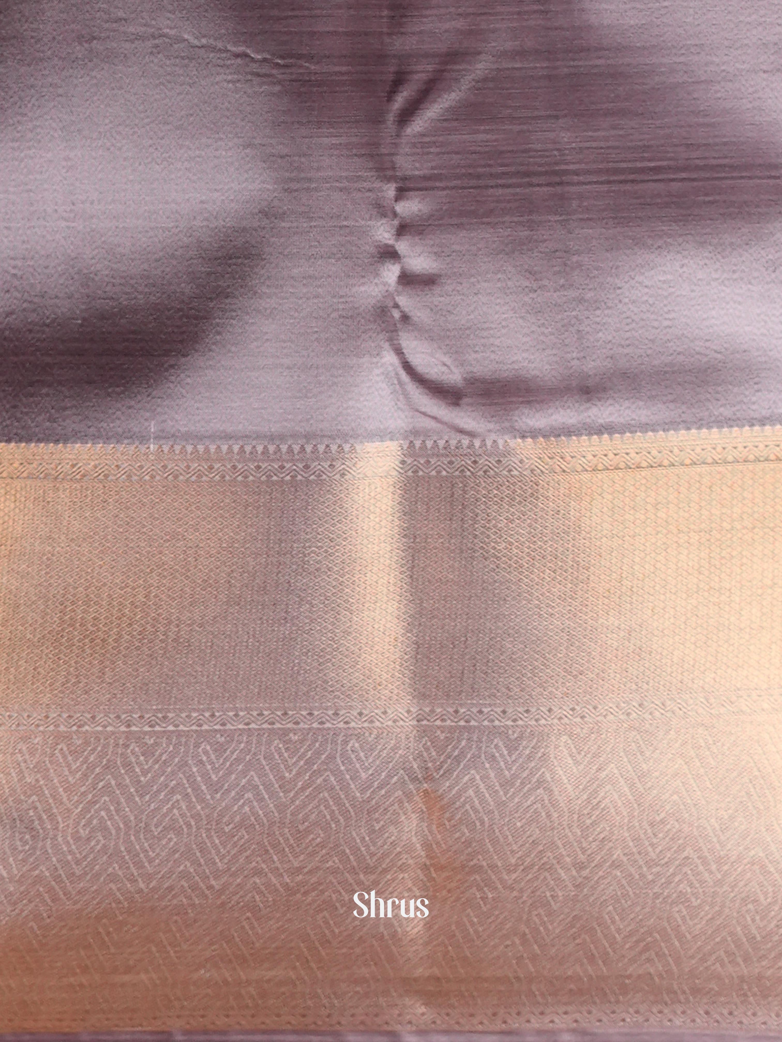 Cream & Brown - Kanchipuram-halfpure Saree