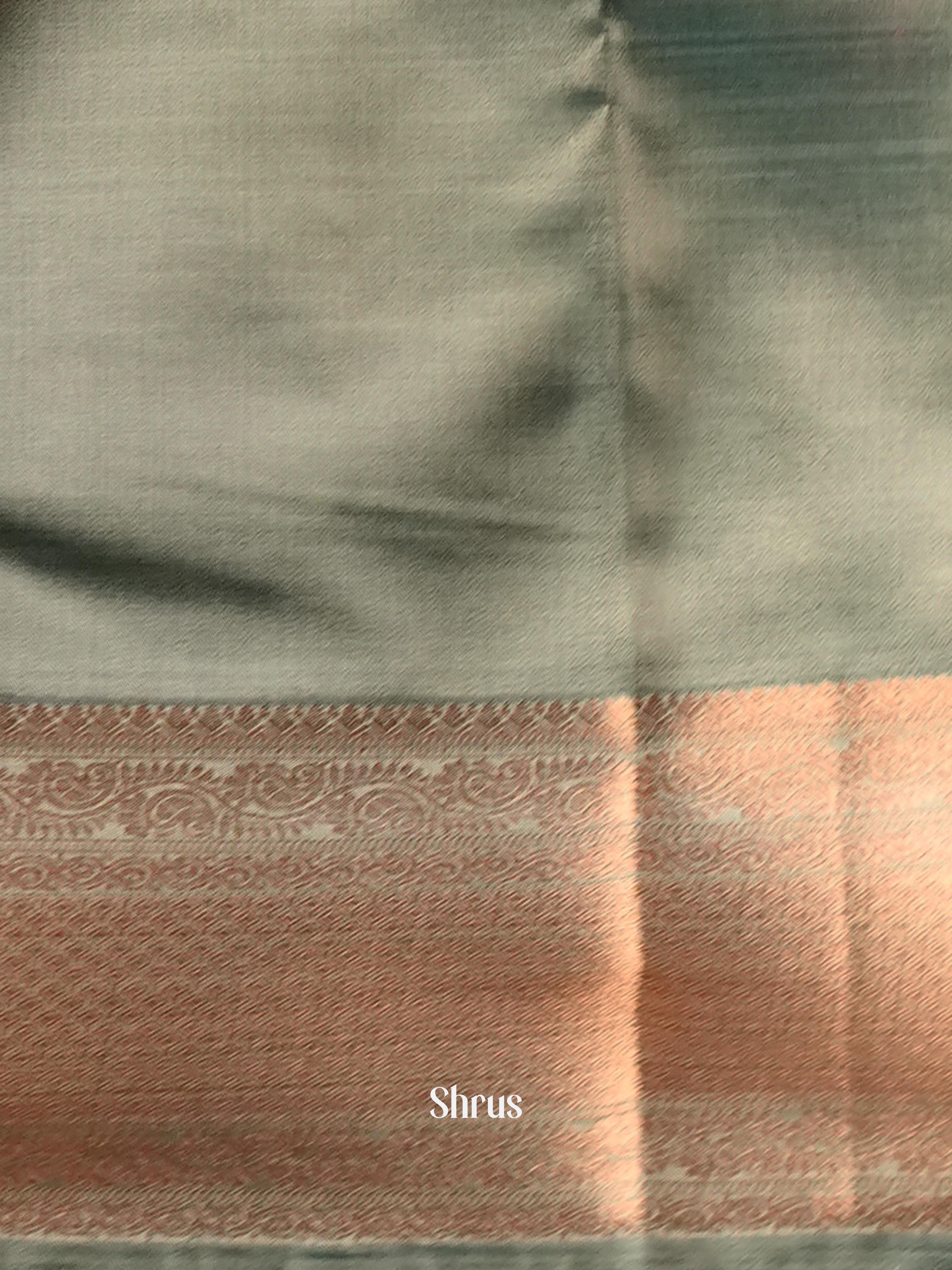 Green - Kanchipuram-halfpure Saree