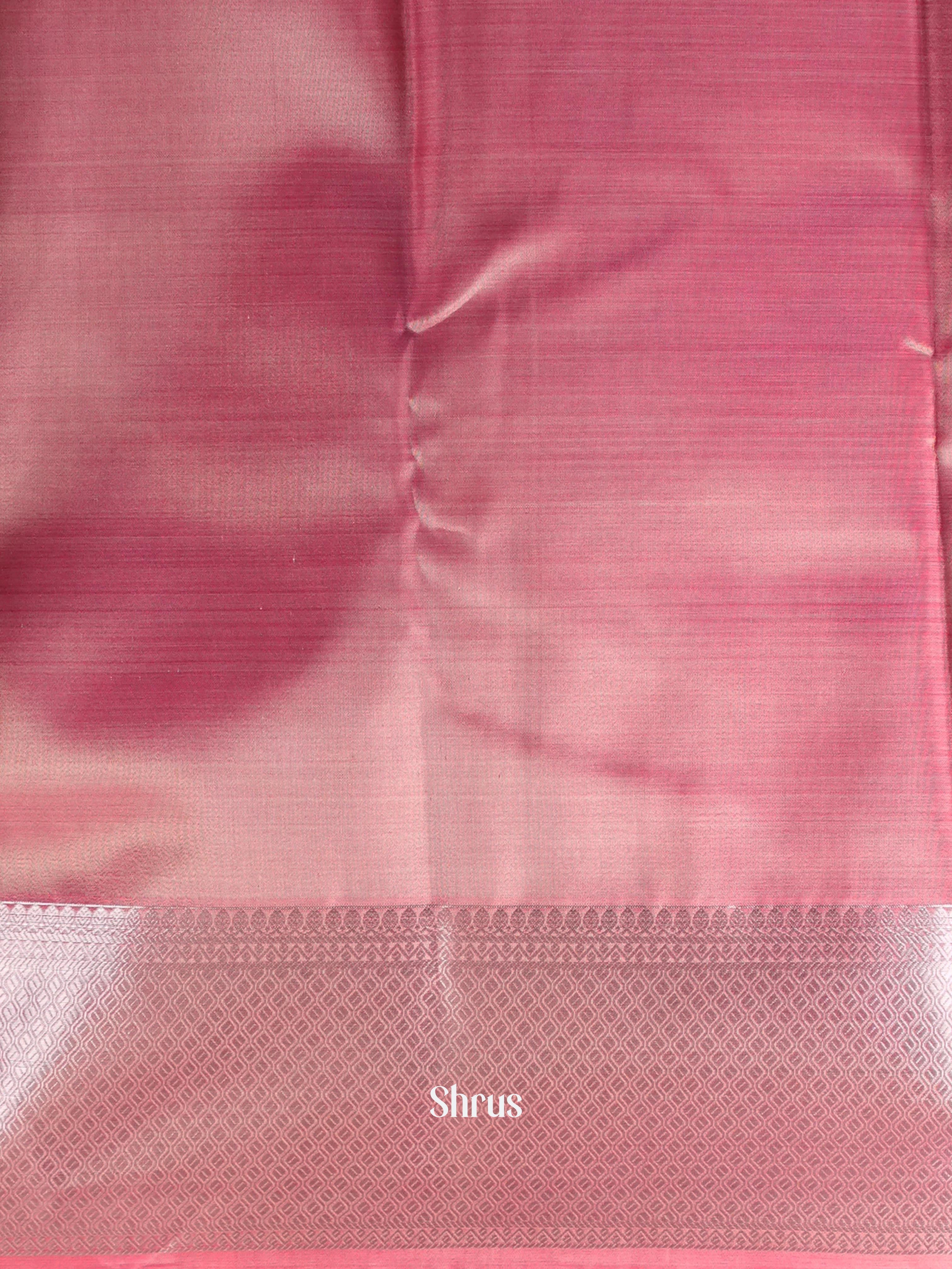 Baby Pink & Pink - Kanchipuram-halfpure Saree