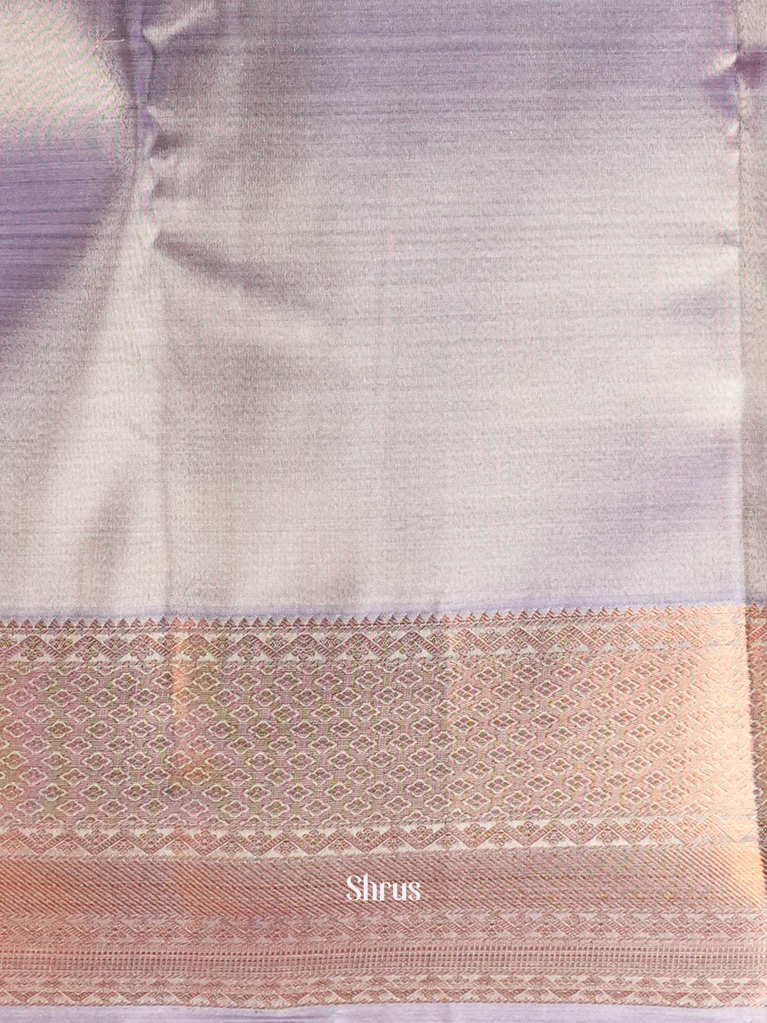 Purple(Single Tone) - Kanchipuram-halfpure Saree