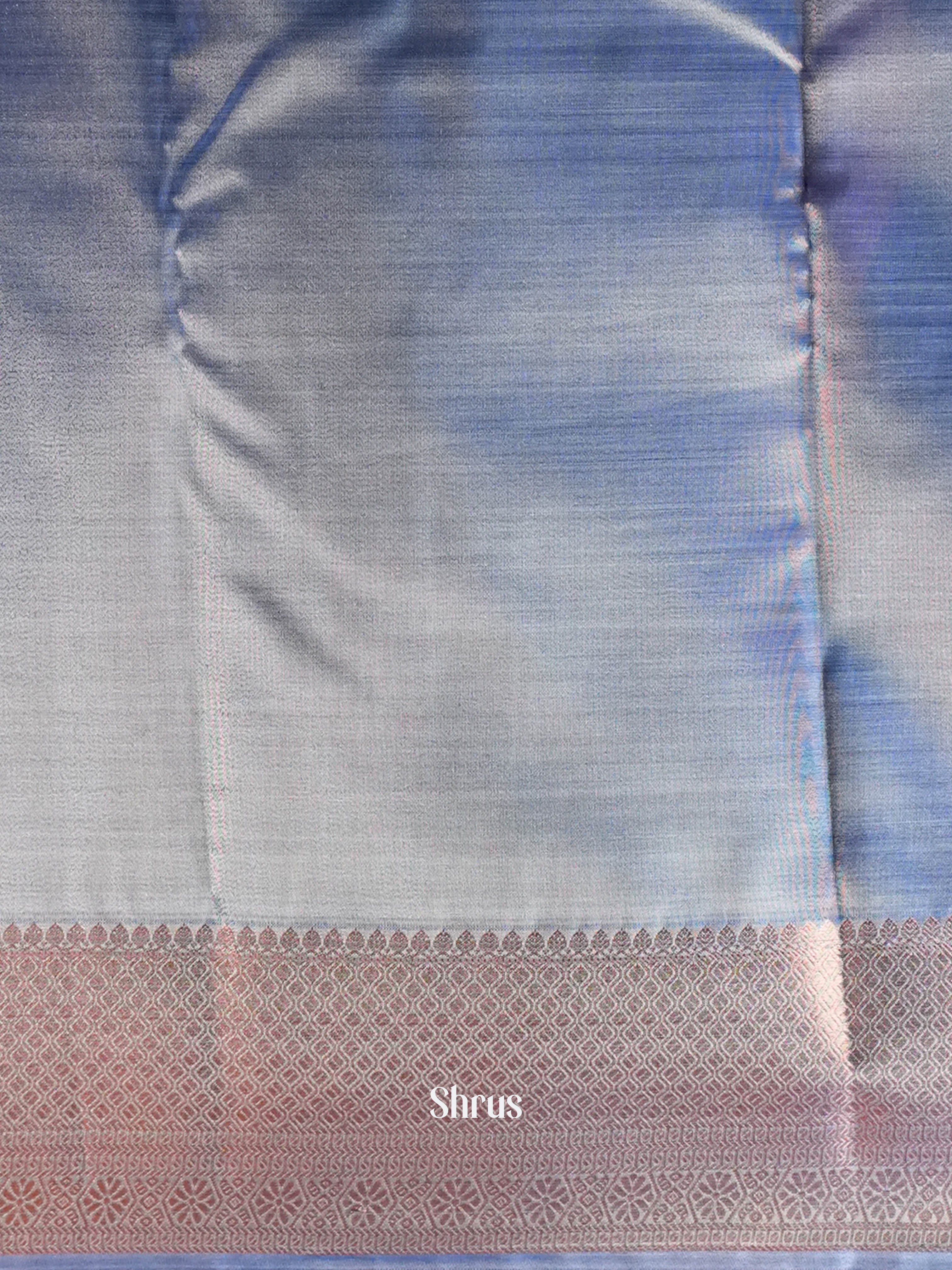 Blue(Single Tone) - Kanchipuram-halfpure Saree