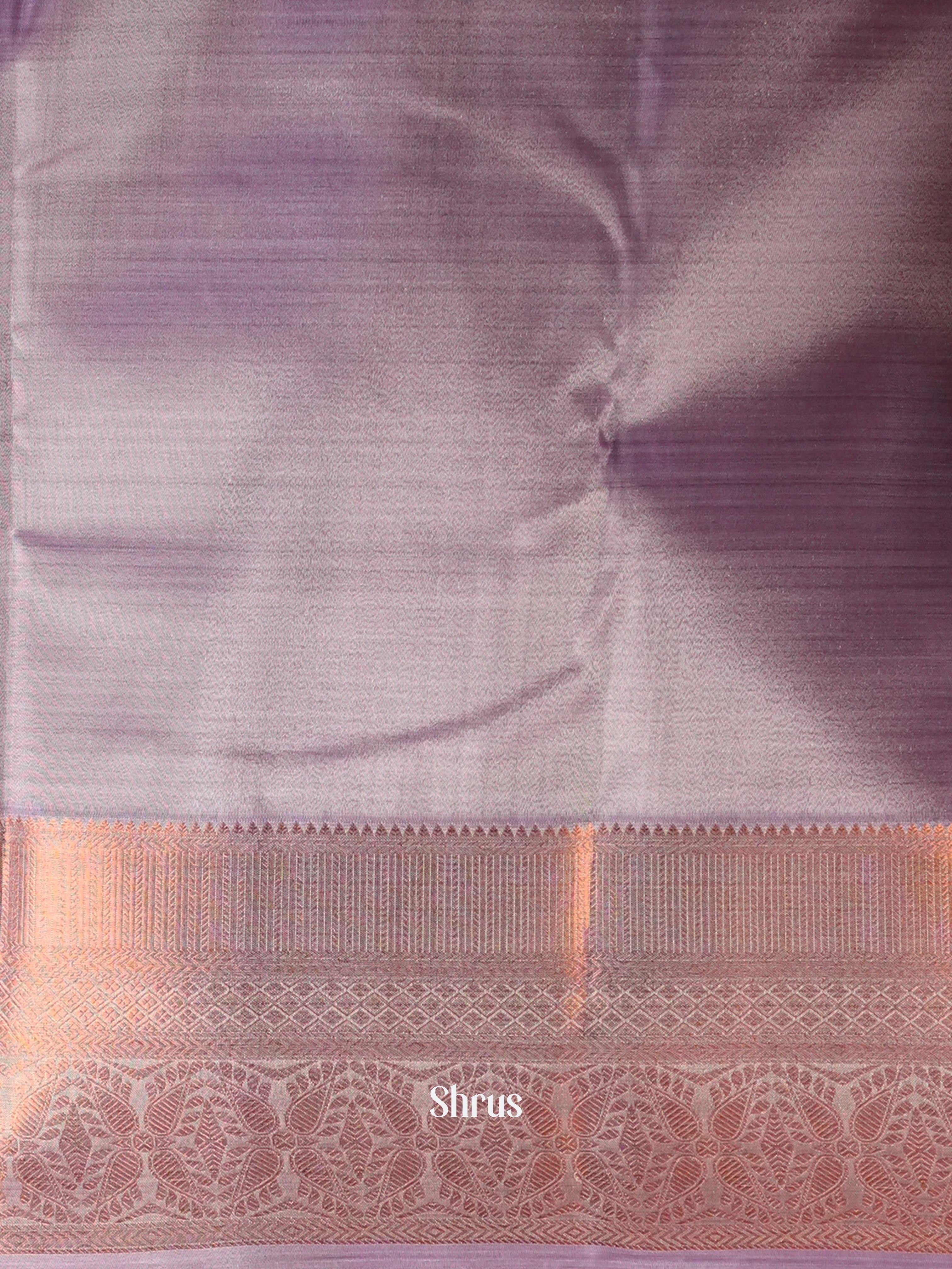 Purple(Single Tone) - Kanchipuram-halfpure Saree