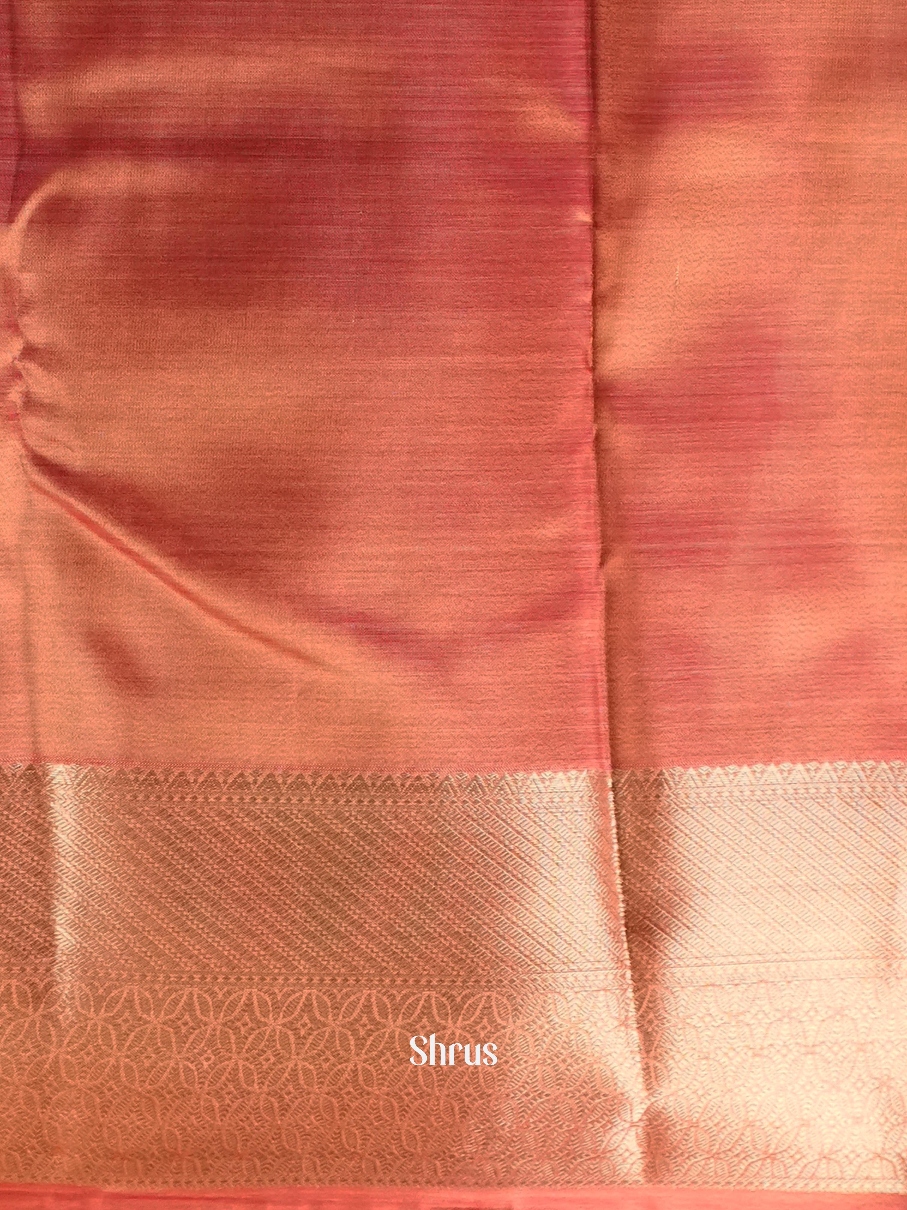 Green yellow double shade - Kanchipuram-halfpure Saree