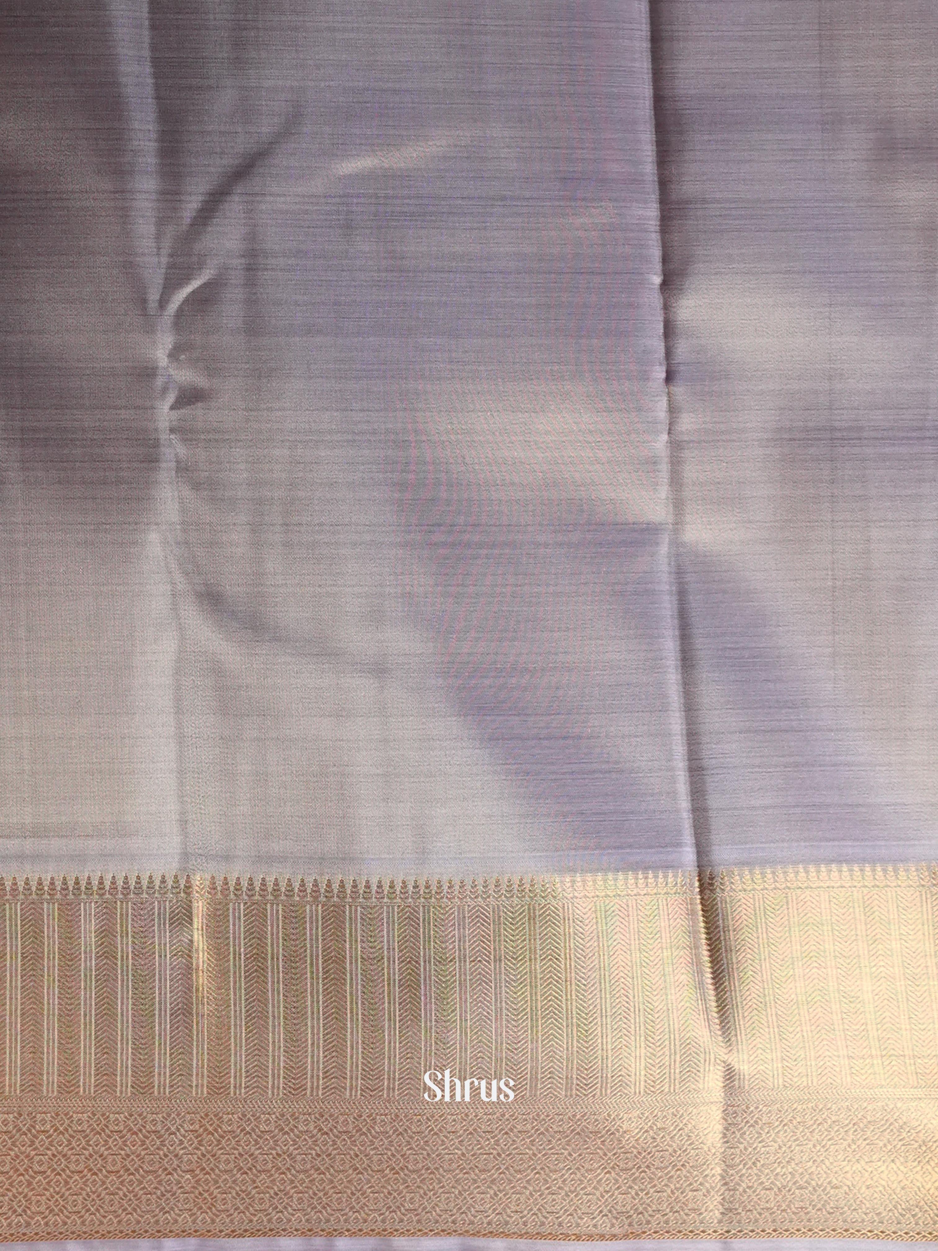 Peach & Mild Lavender - Kanchipuram-halfpure Saree