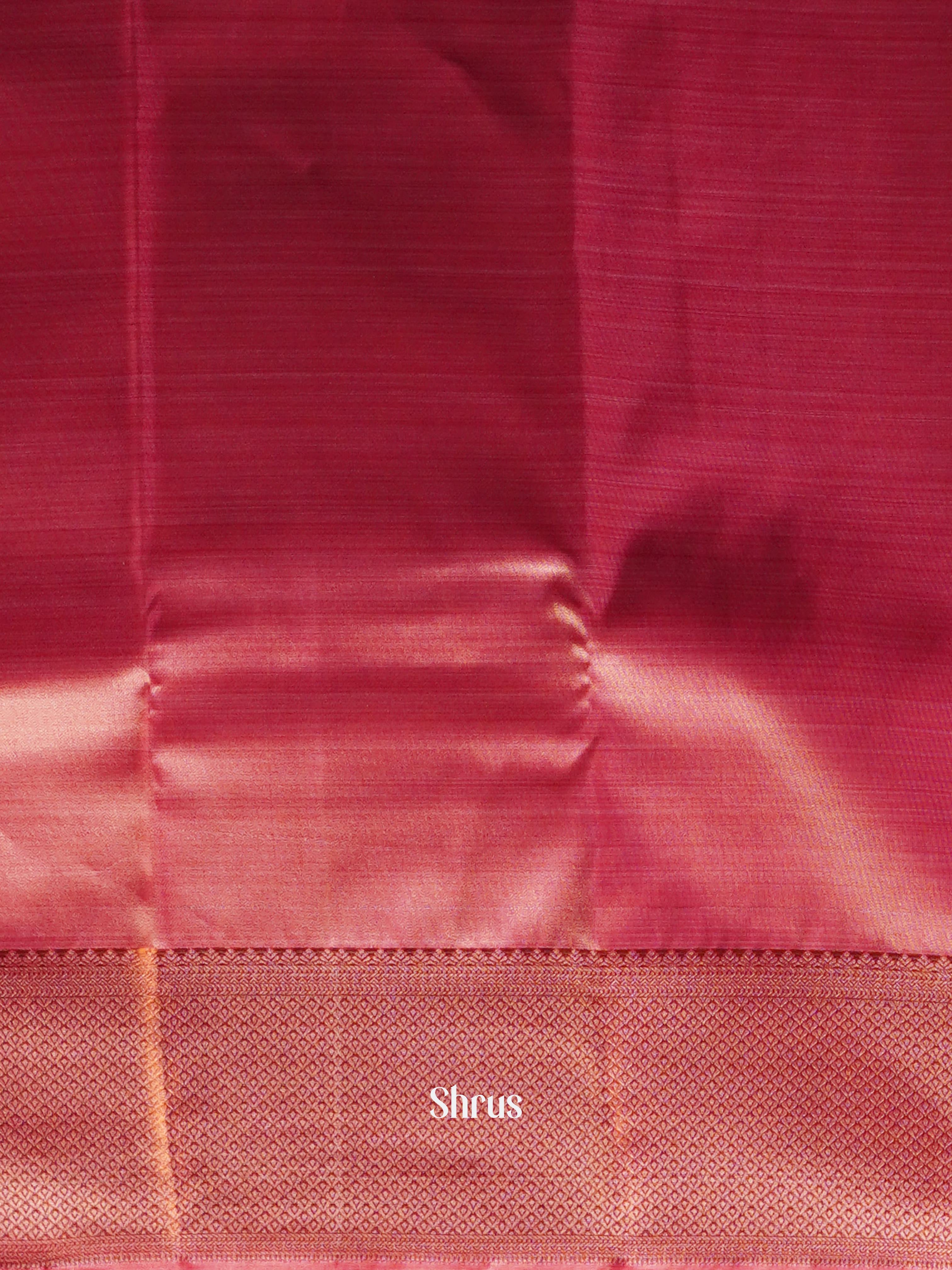 Ice blue pink - Kanchipuram-halfpure saree