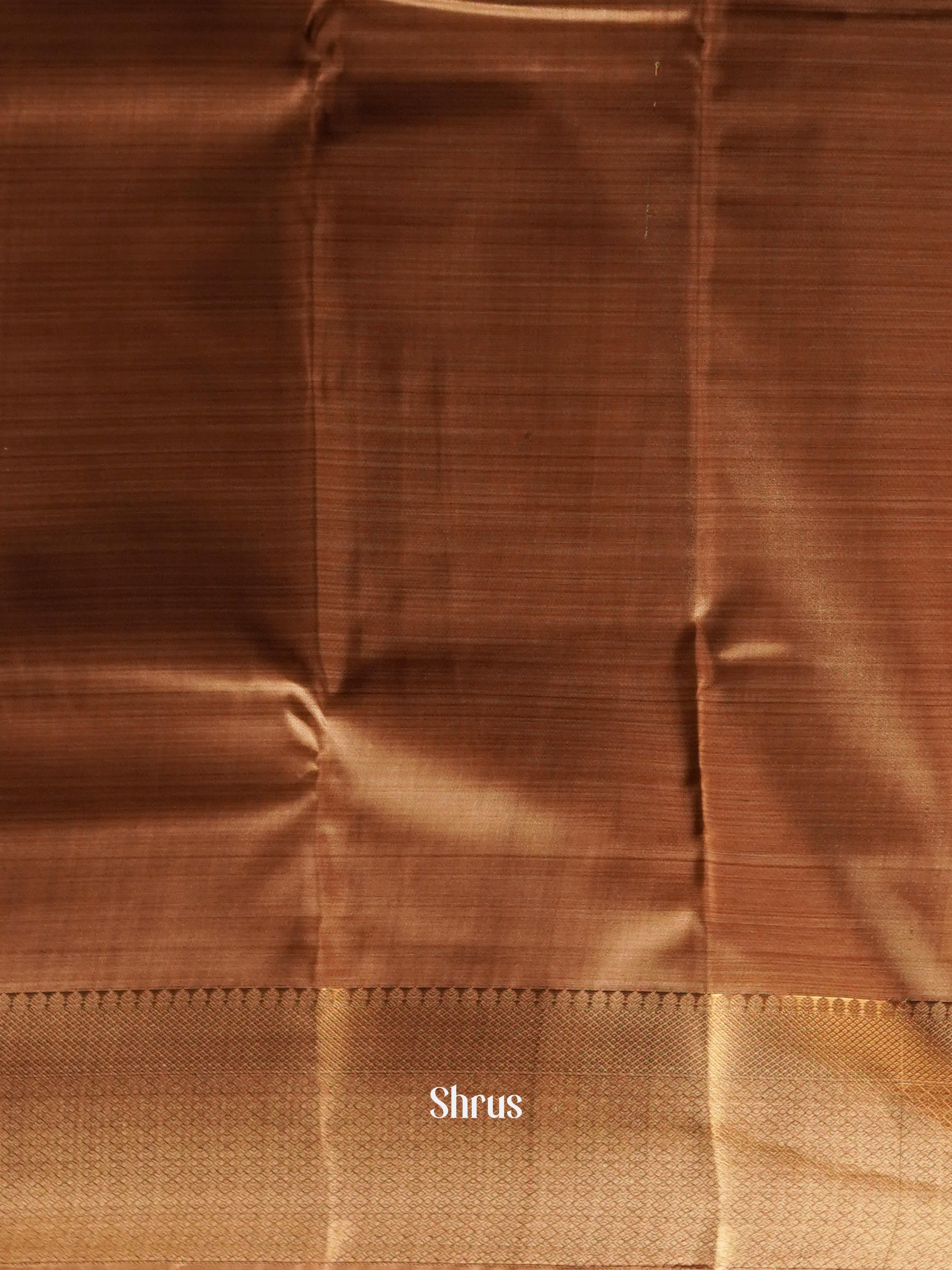 Gold (double shade) - Kanchipuram-halfpure saree