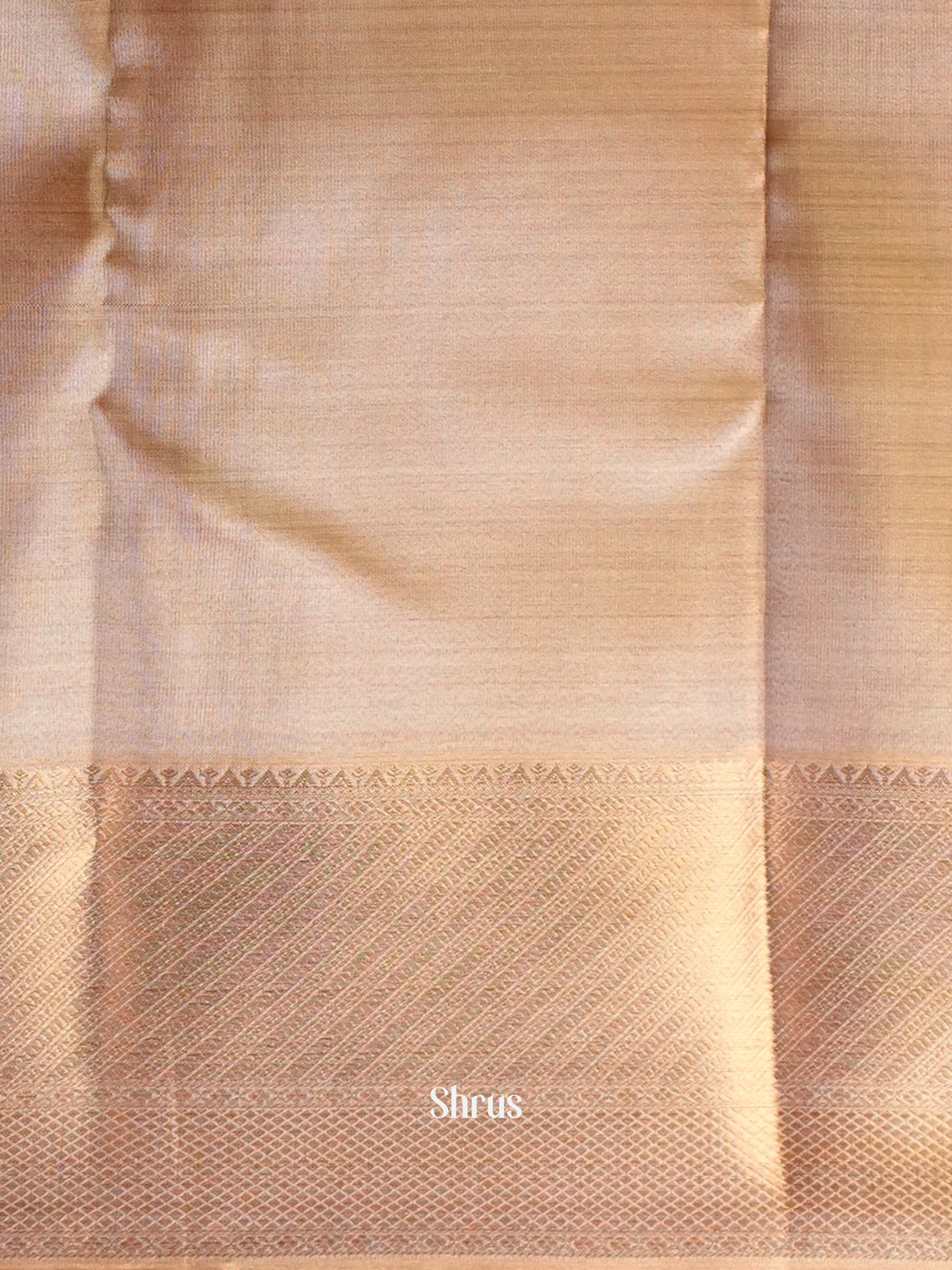 Peach Kanchipuram-halfpure Saree