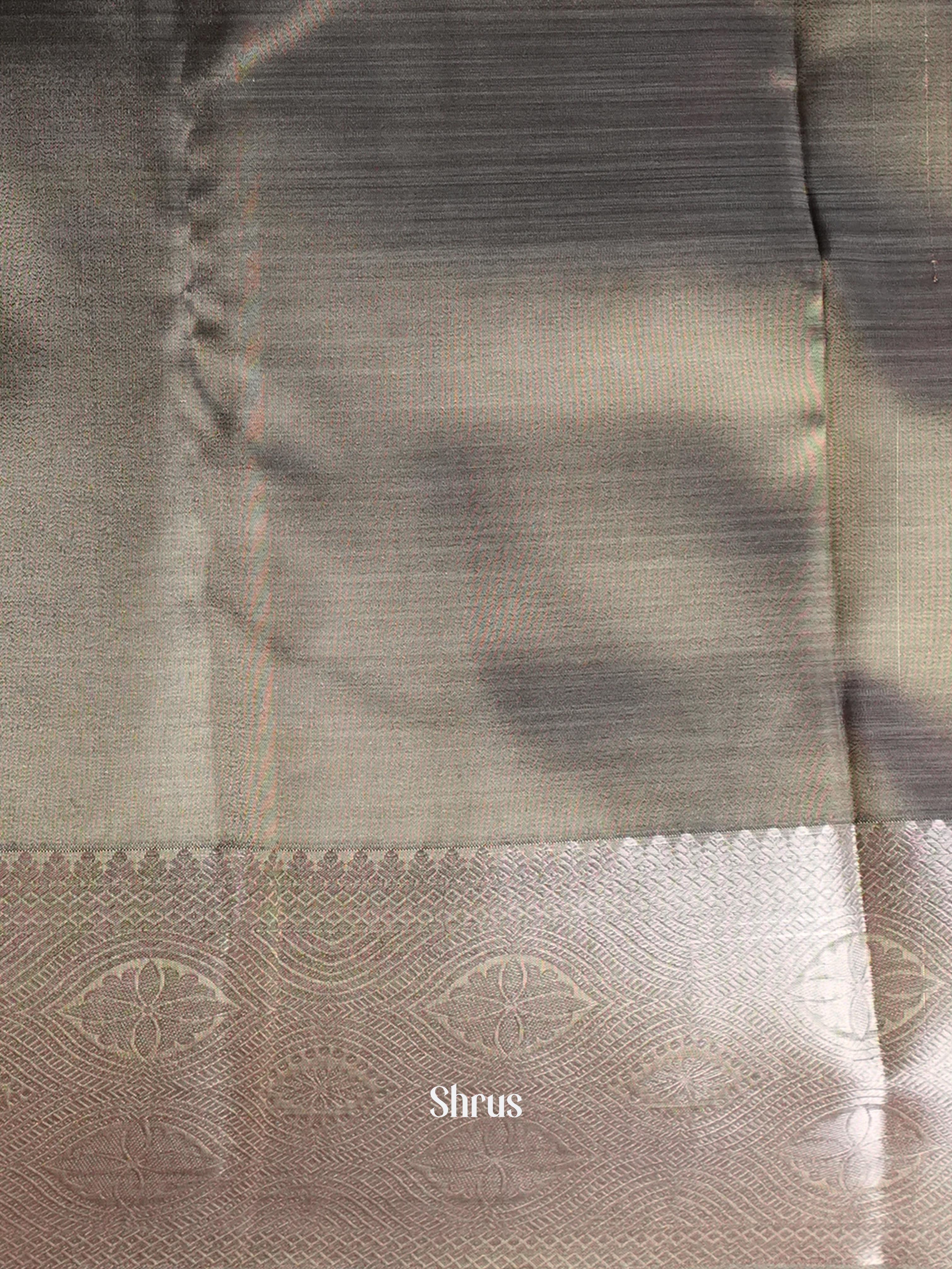 Lite Yellow& Grey - Kanchipuram-halfpure Saree