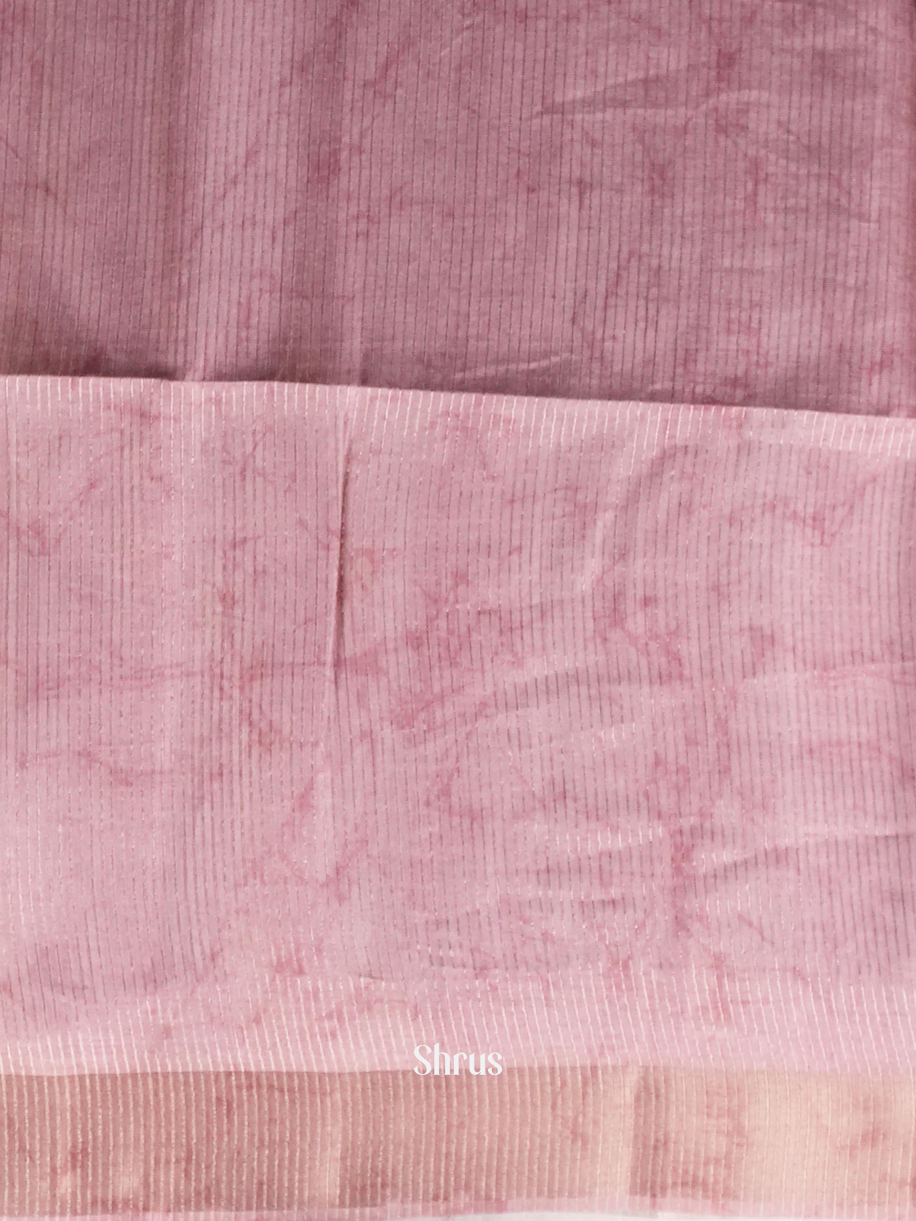 Pink- Moonga Silk Saree