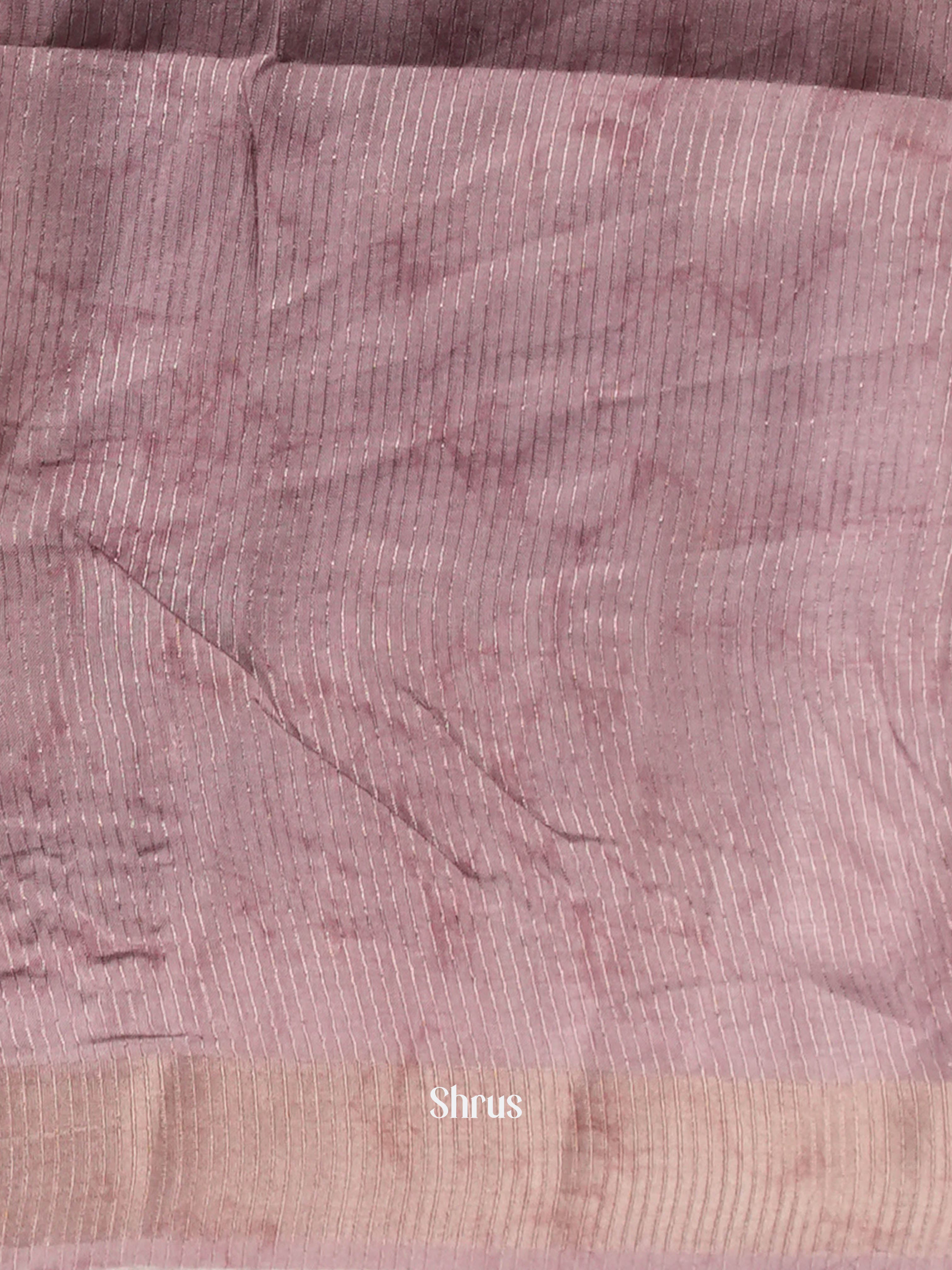 Dusty Pink - Moonga Silk Saree