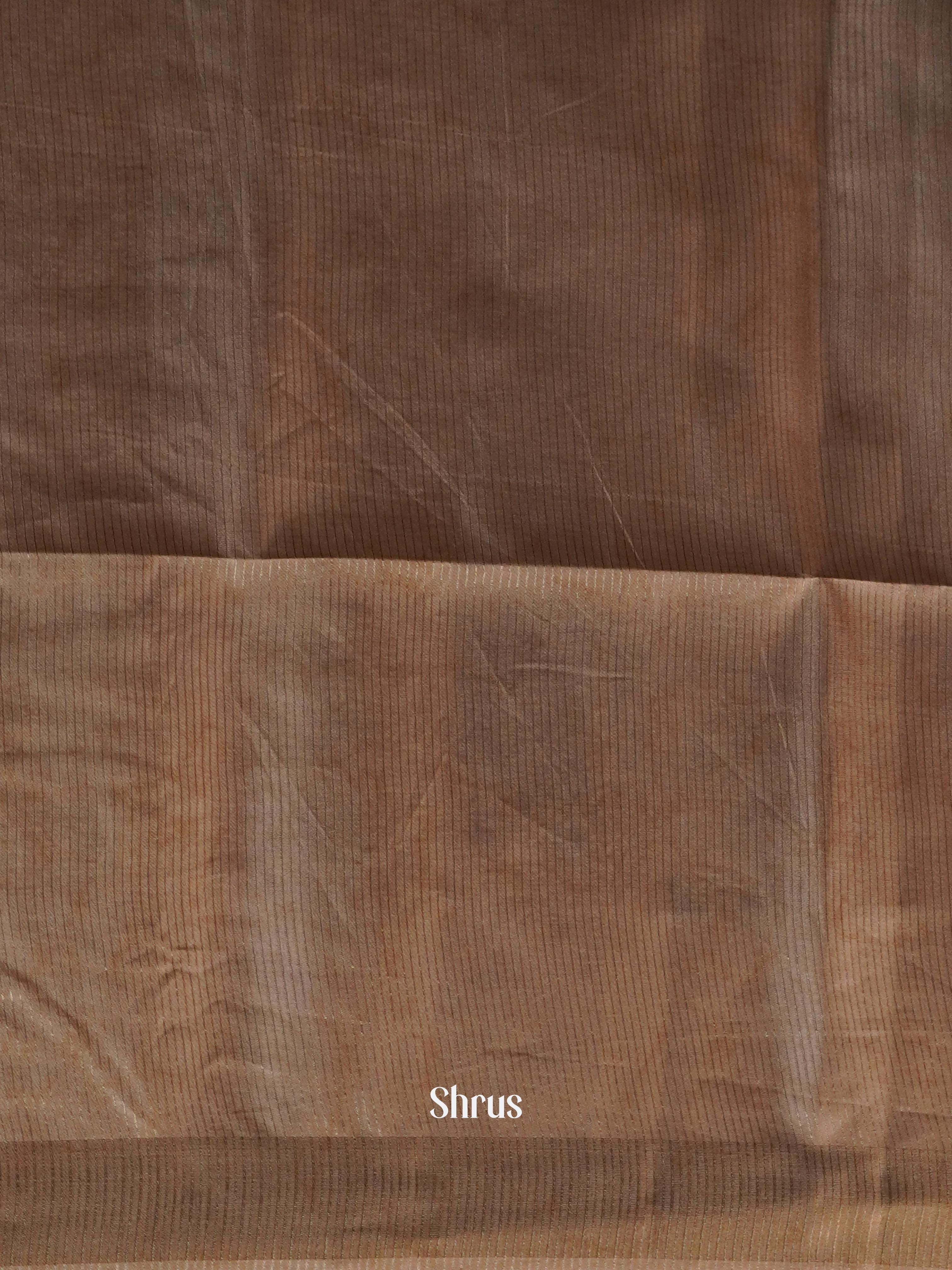 Golden Brown  - Moonga silk Saree