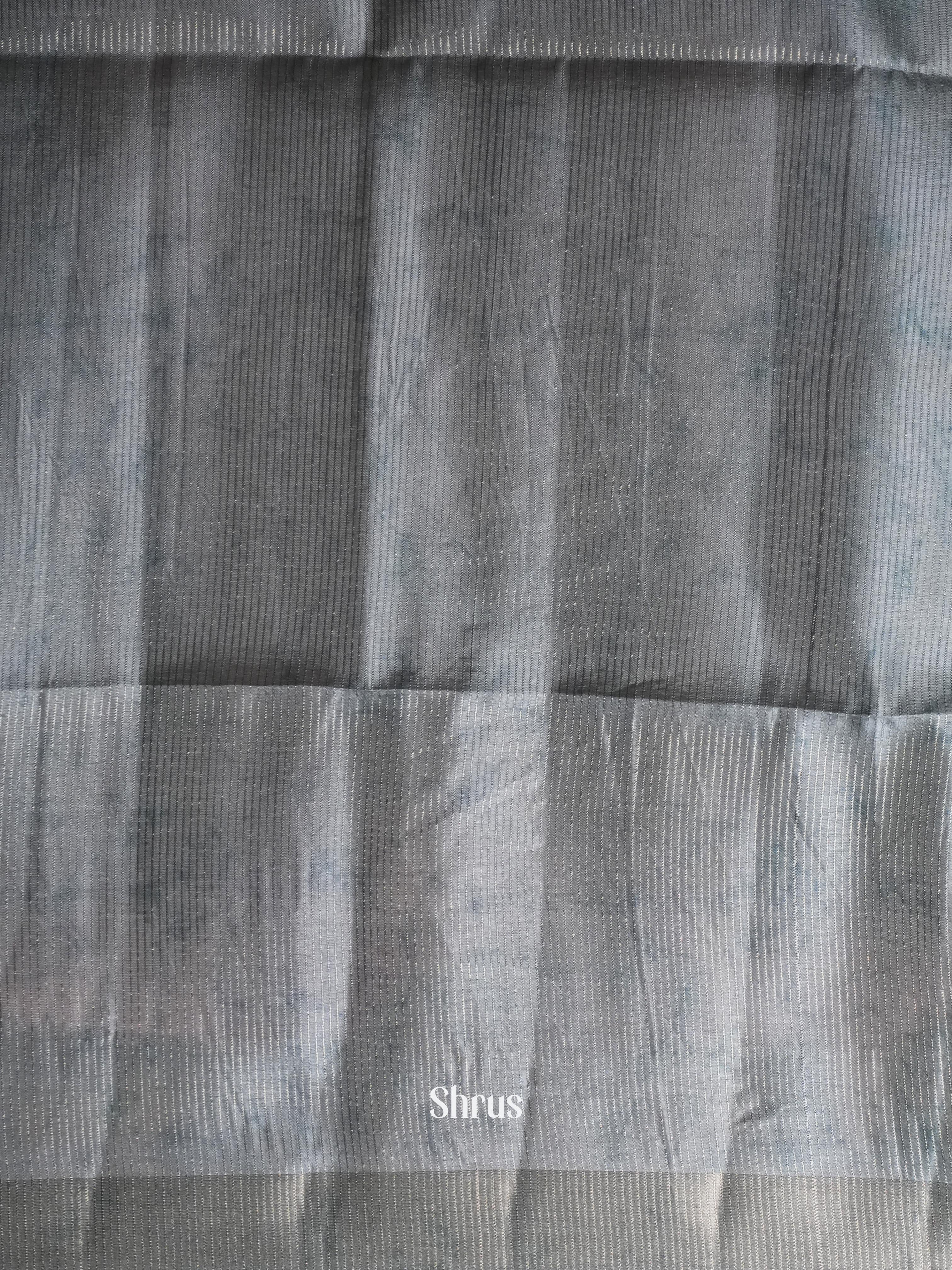 Grey - Moonga Silk Saree