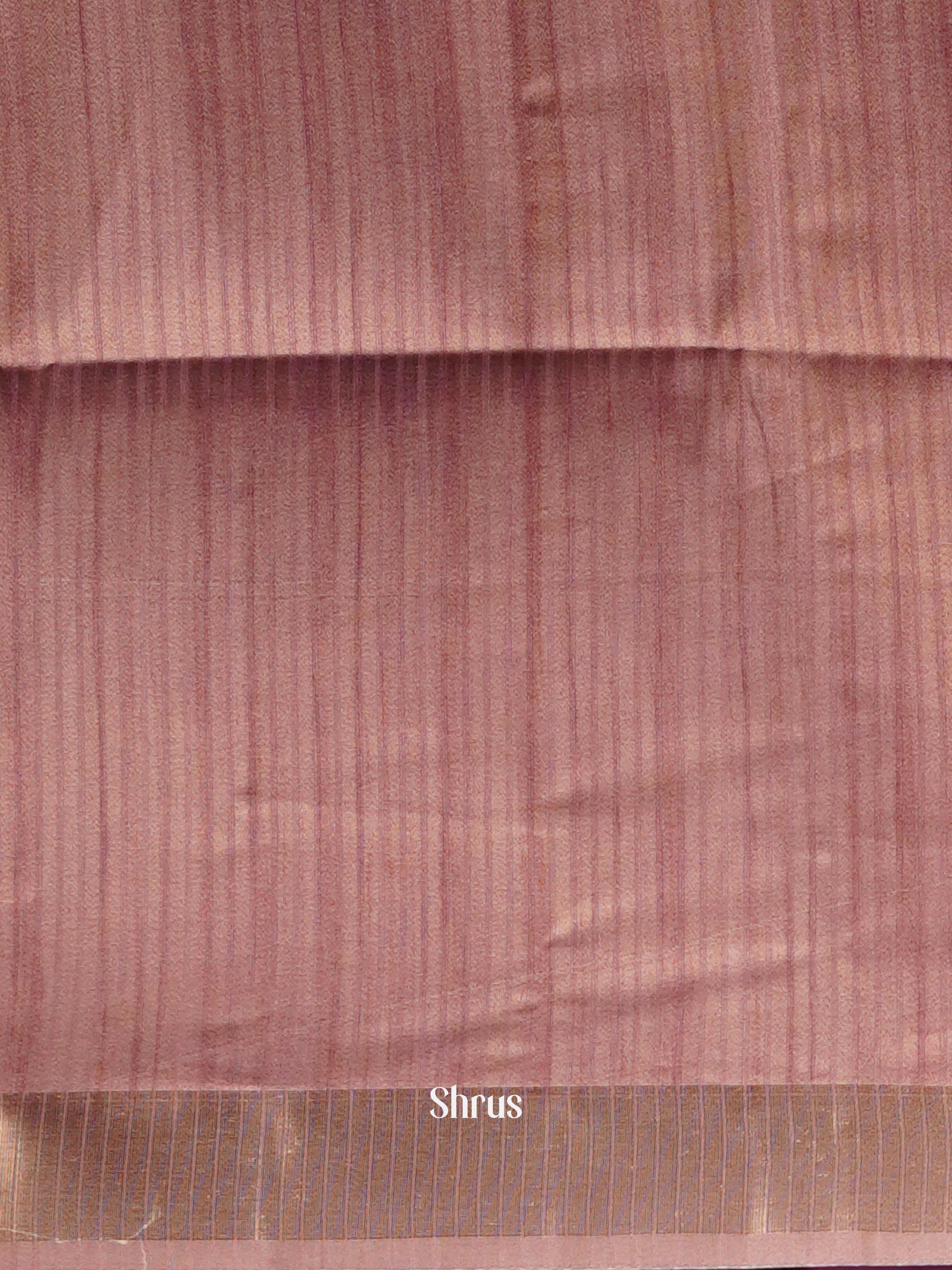 Peach & Multicolour - Moonga silk Saree