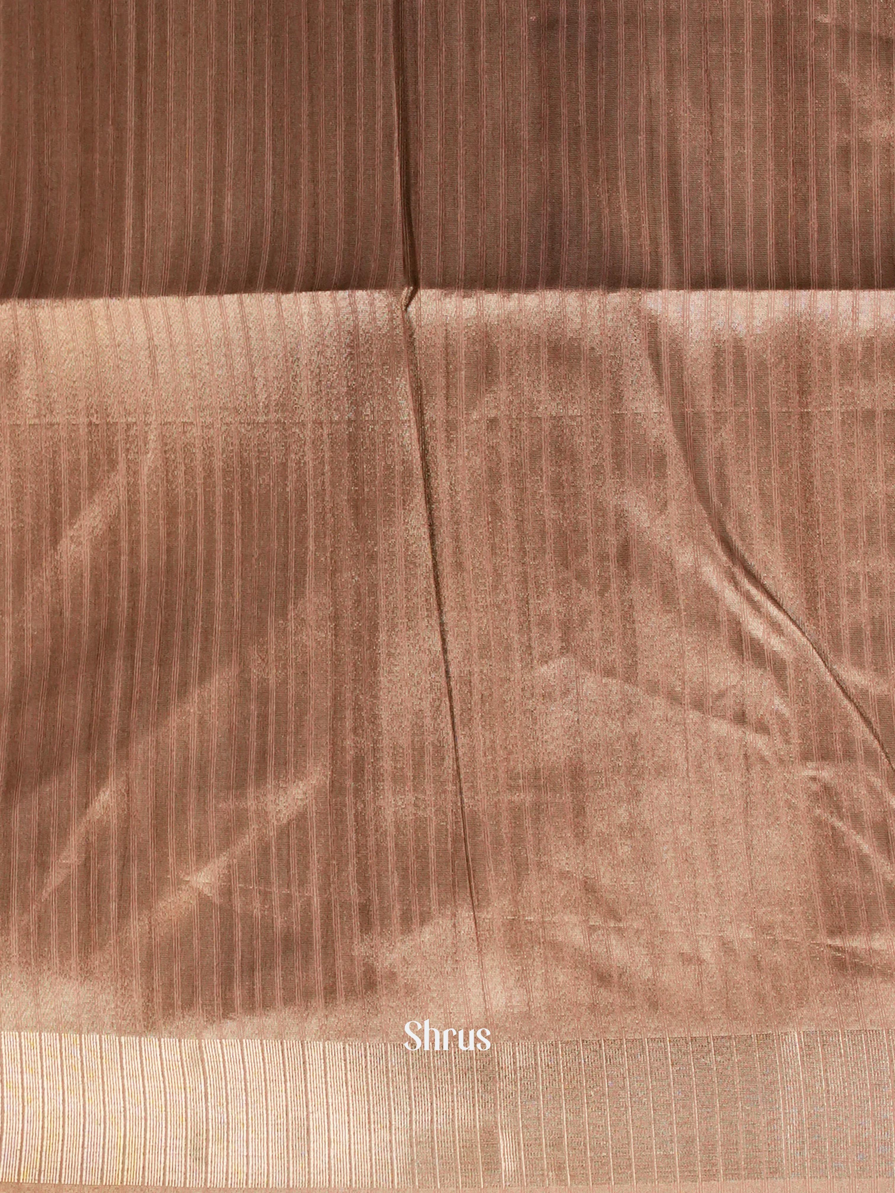 Brown - Moonga Silk Saree