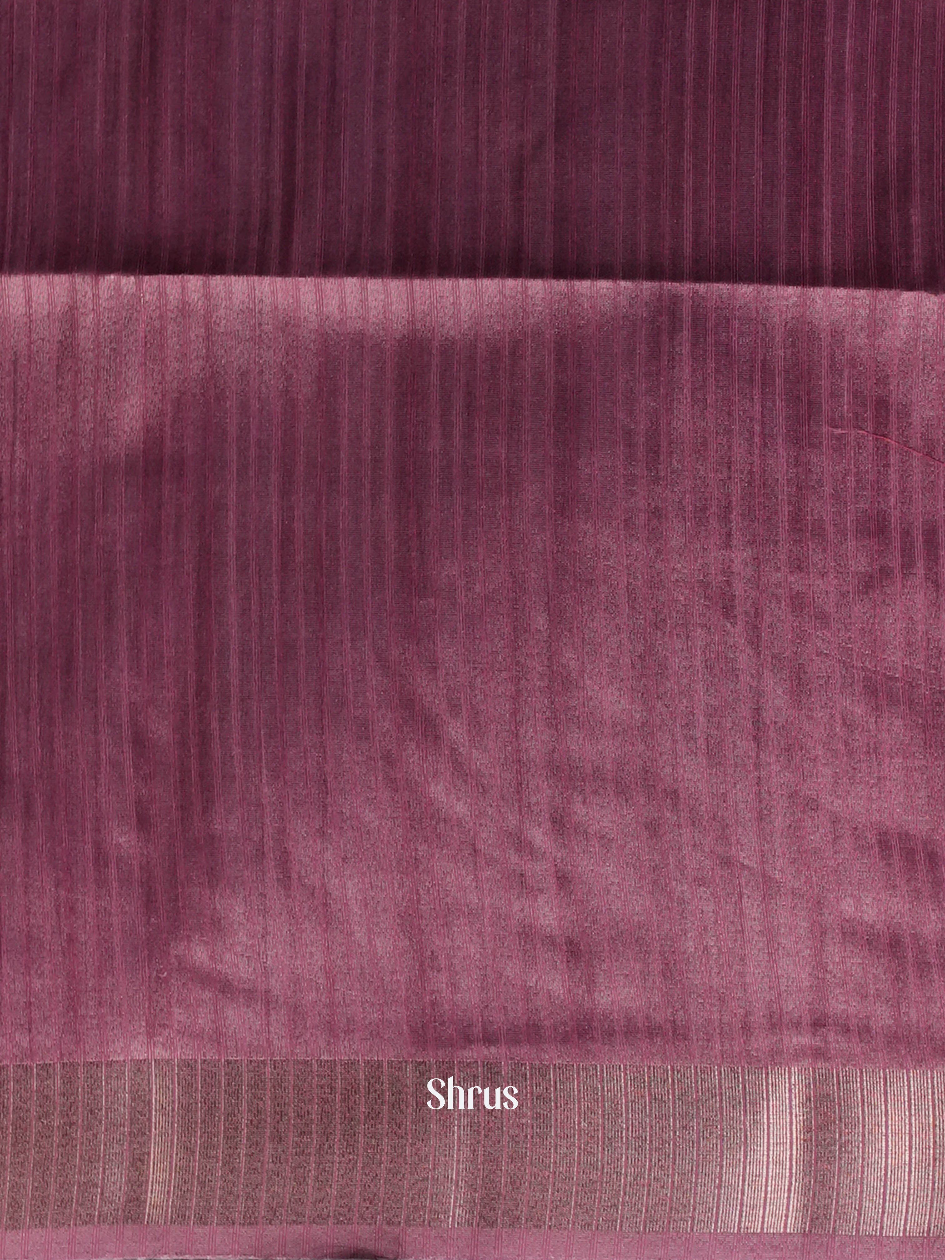 Purple - Moonga Silk Saree