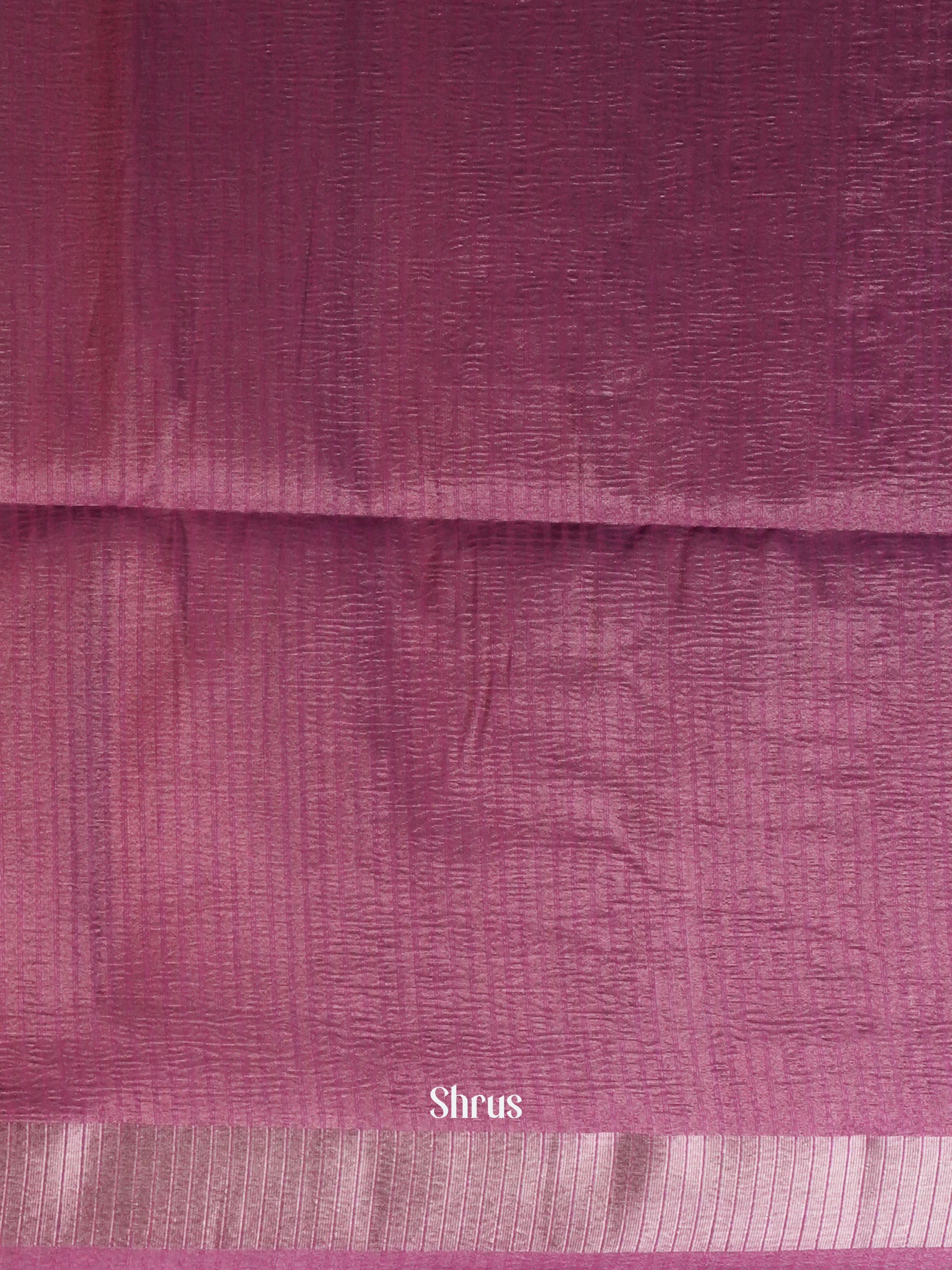 Multicolor & Pink  - Bamboo silk Saree