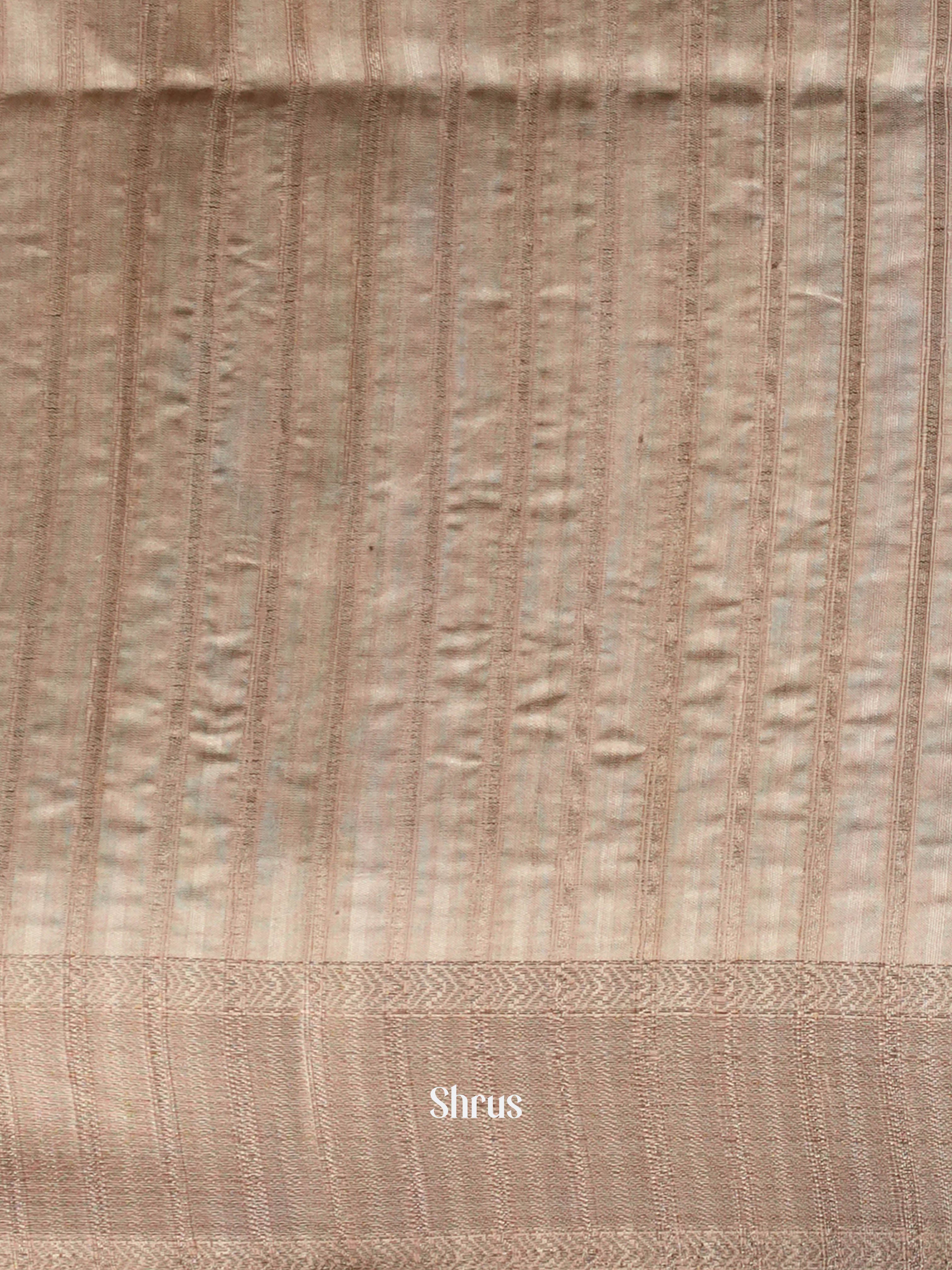 Biege - Moonga Silk Saree