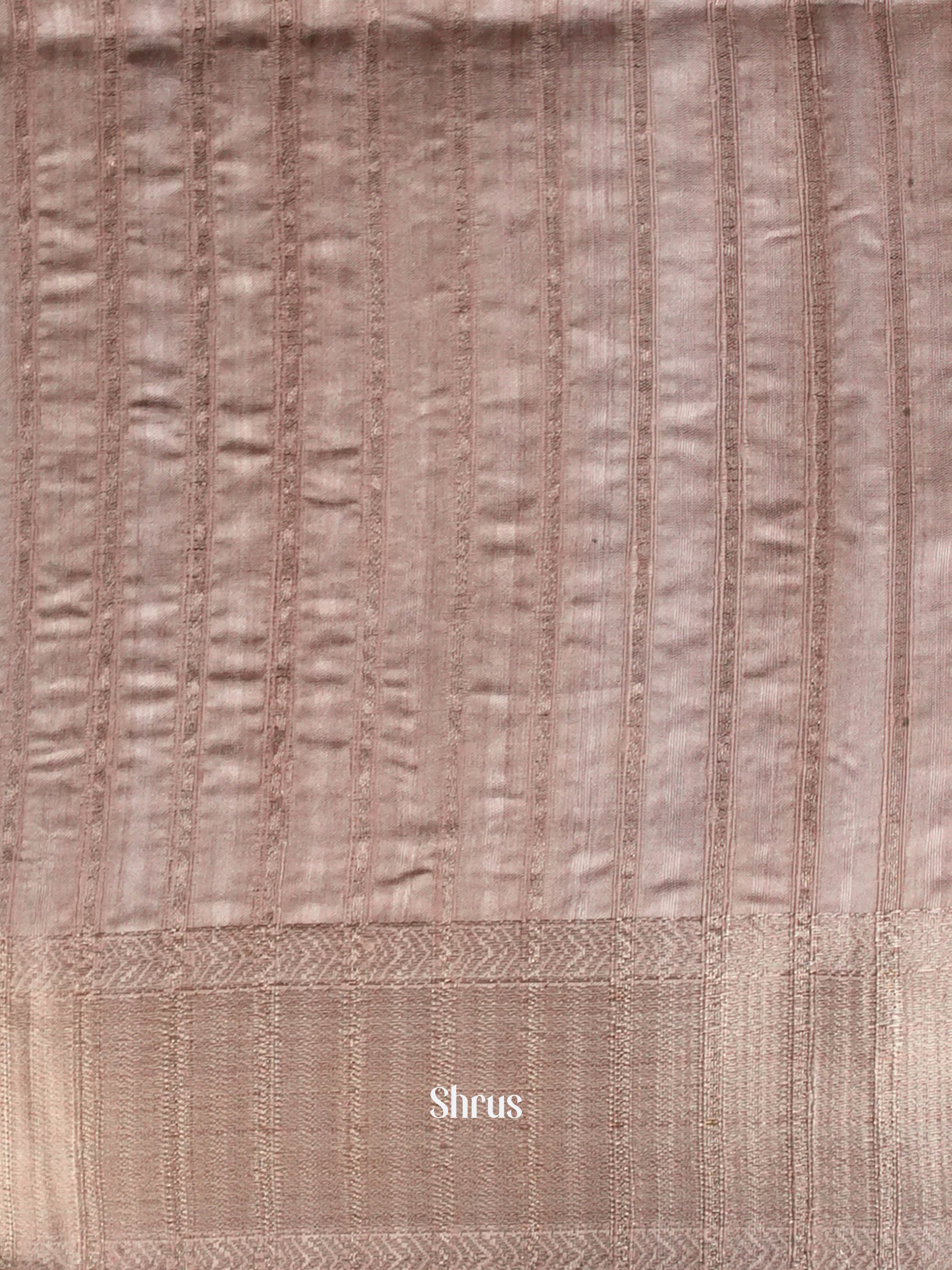 Peach - Moonga Silk Saree