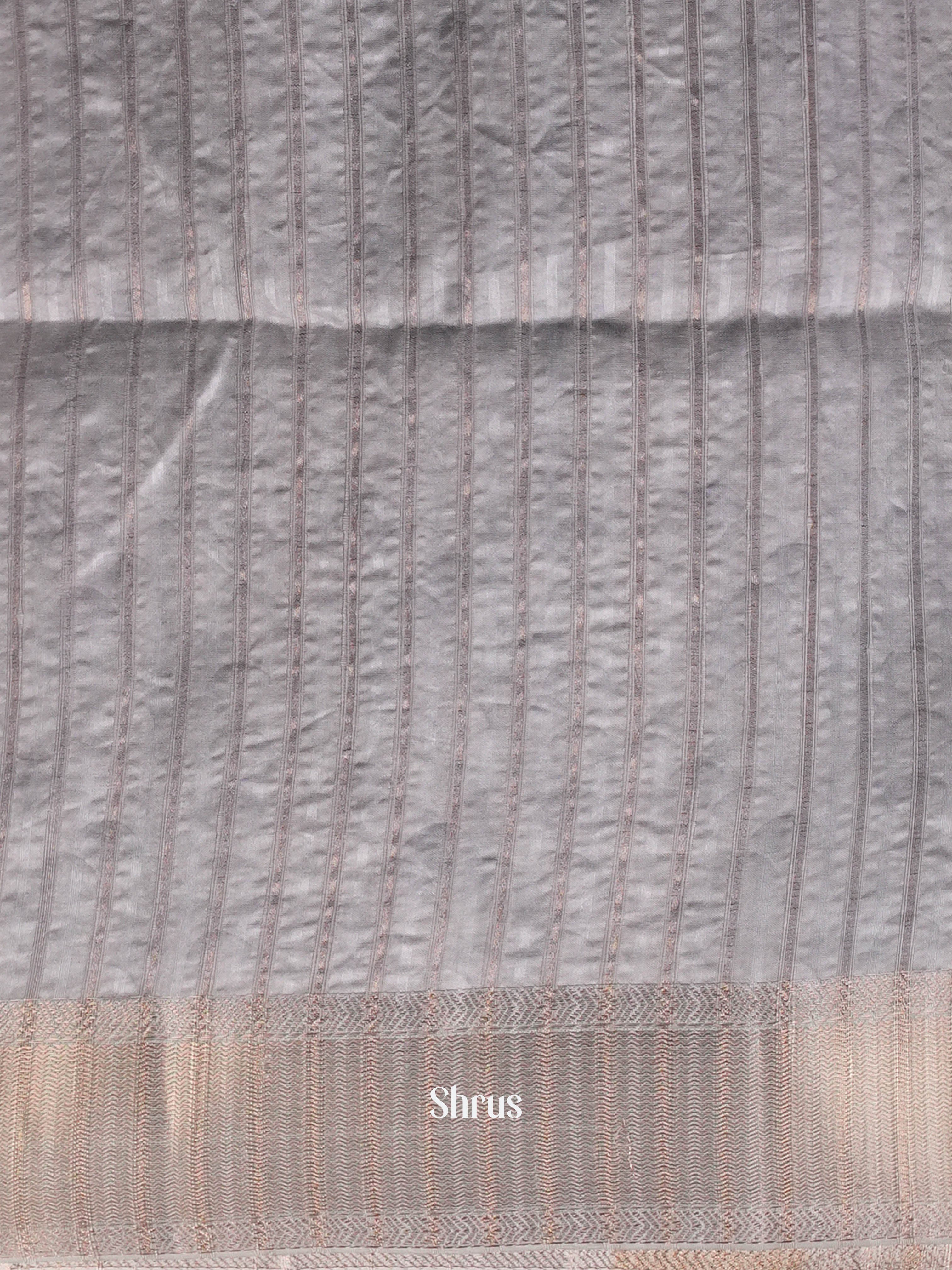 Grey  - Moonga Silk Saree