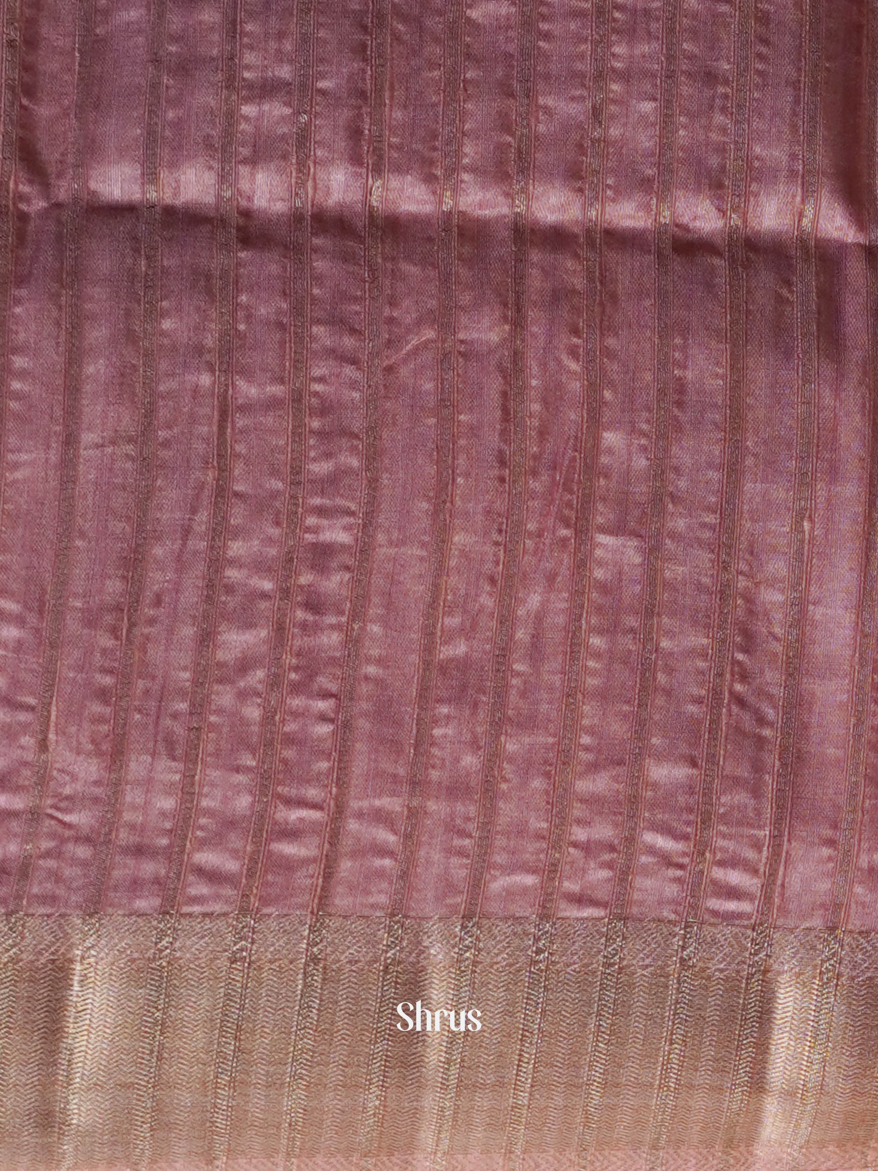 Cream & Peachy Pink   - Moonga silk Saree