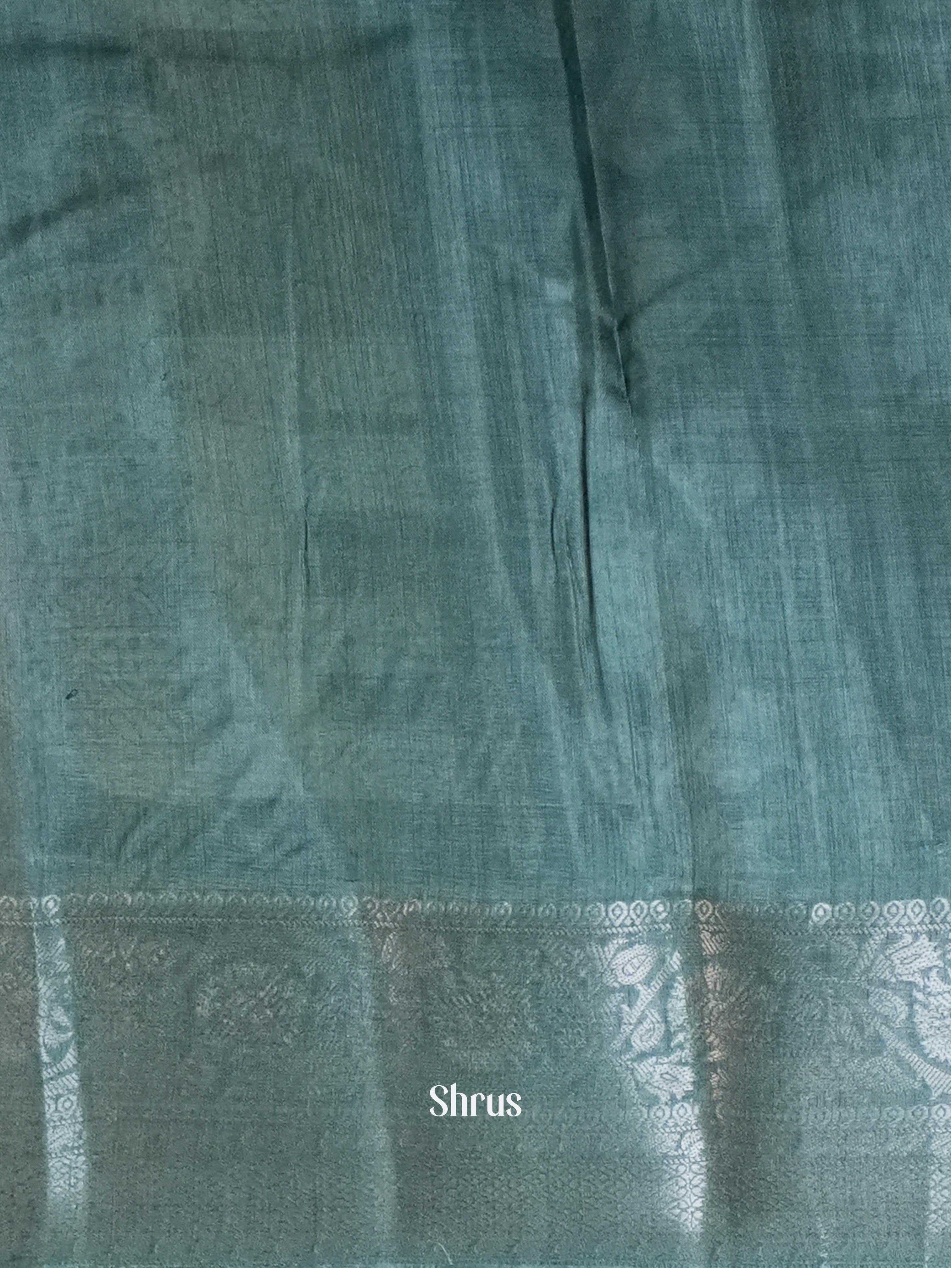 Black & Green  - Semi Tussar Saree