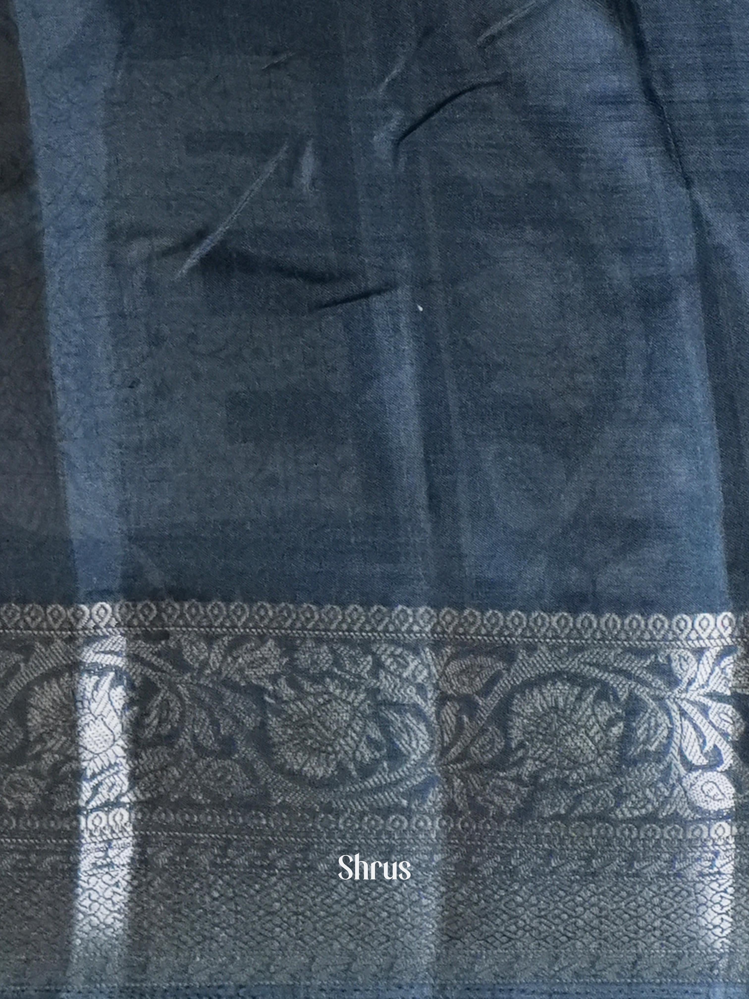 Black & Grey  - Semi Tussar Saree