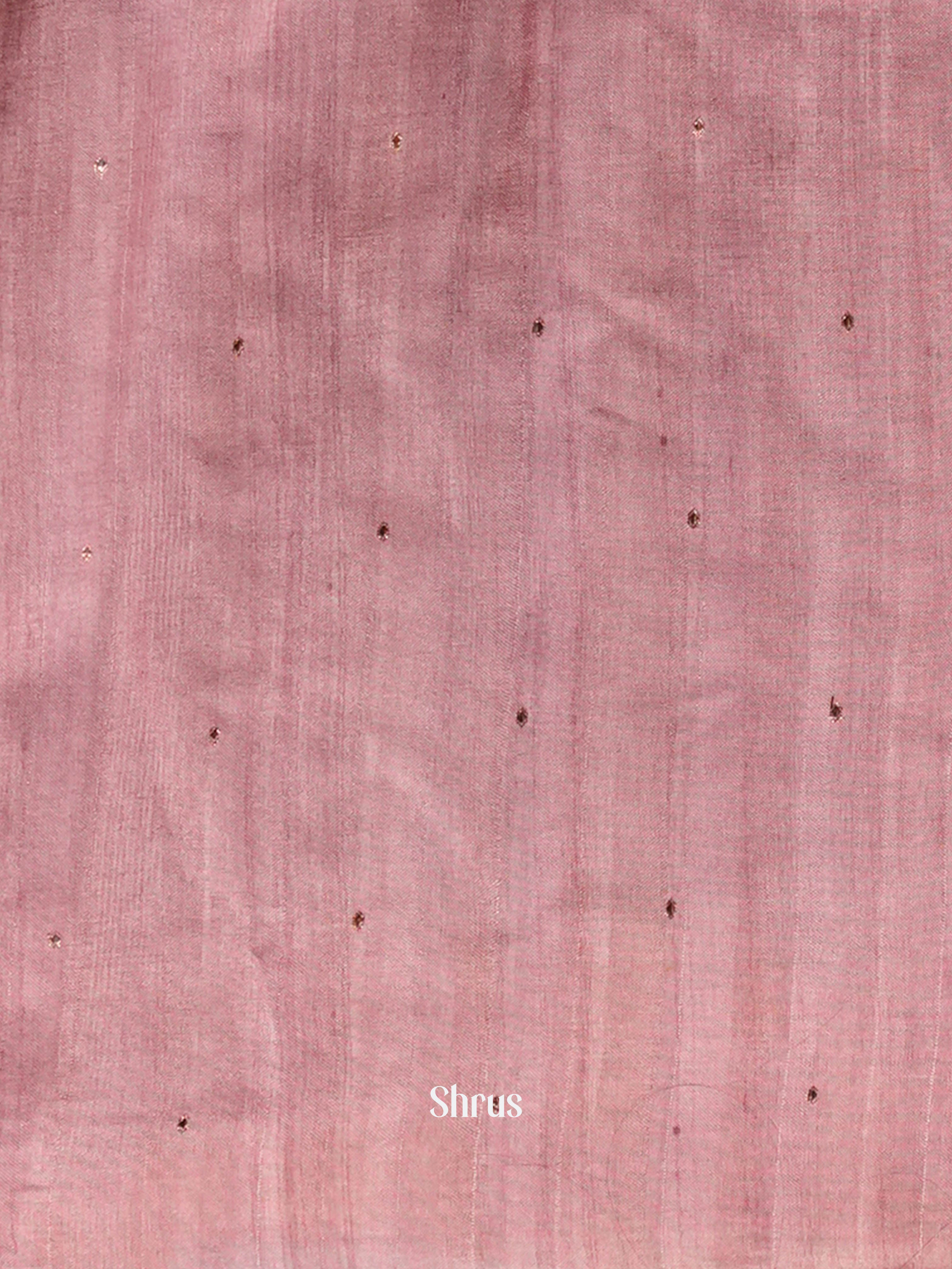 Rosy Pink  - Moonga Silk Saree