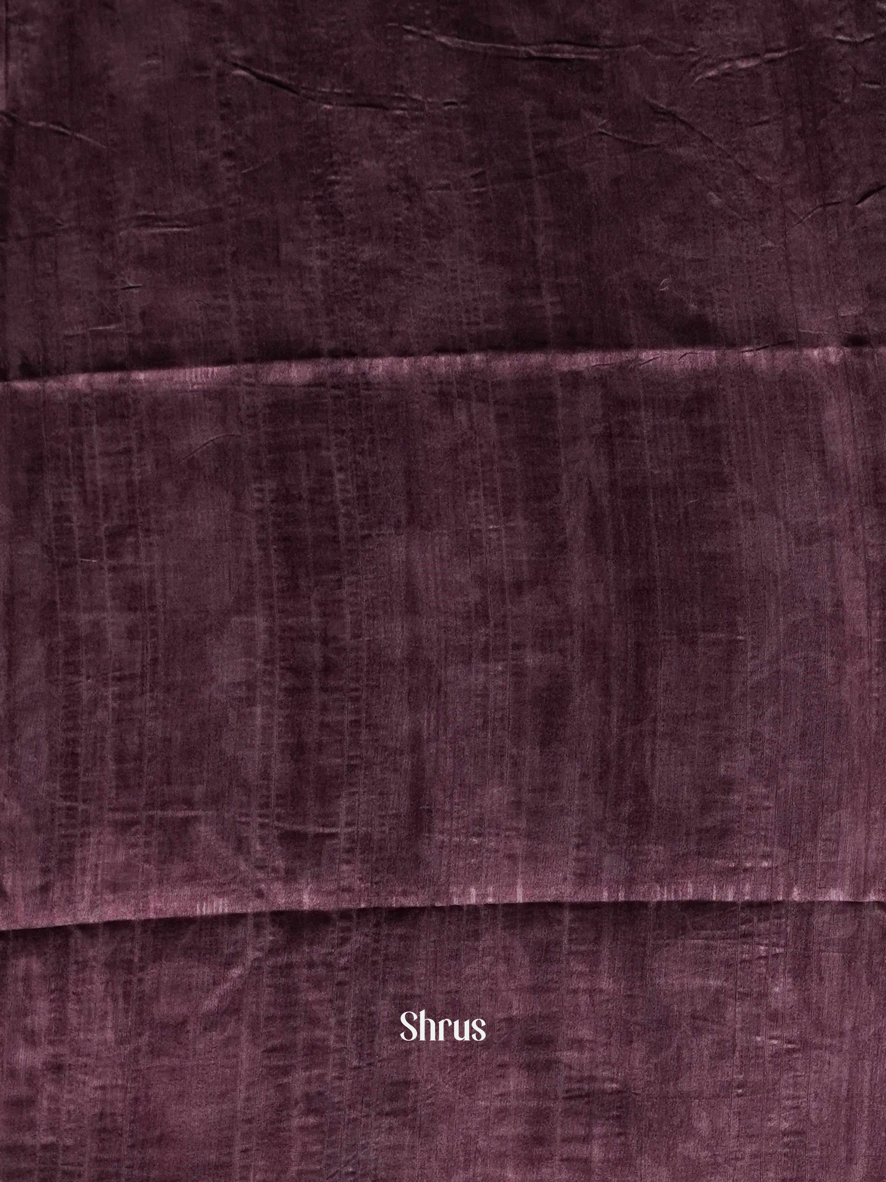 Glittering Maroon  - matka Cotton Saree