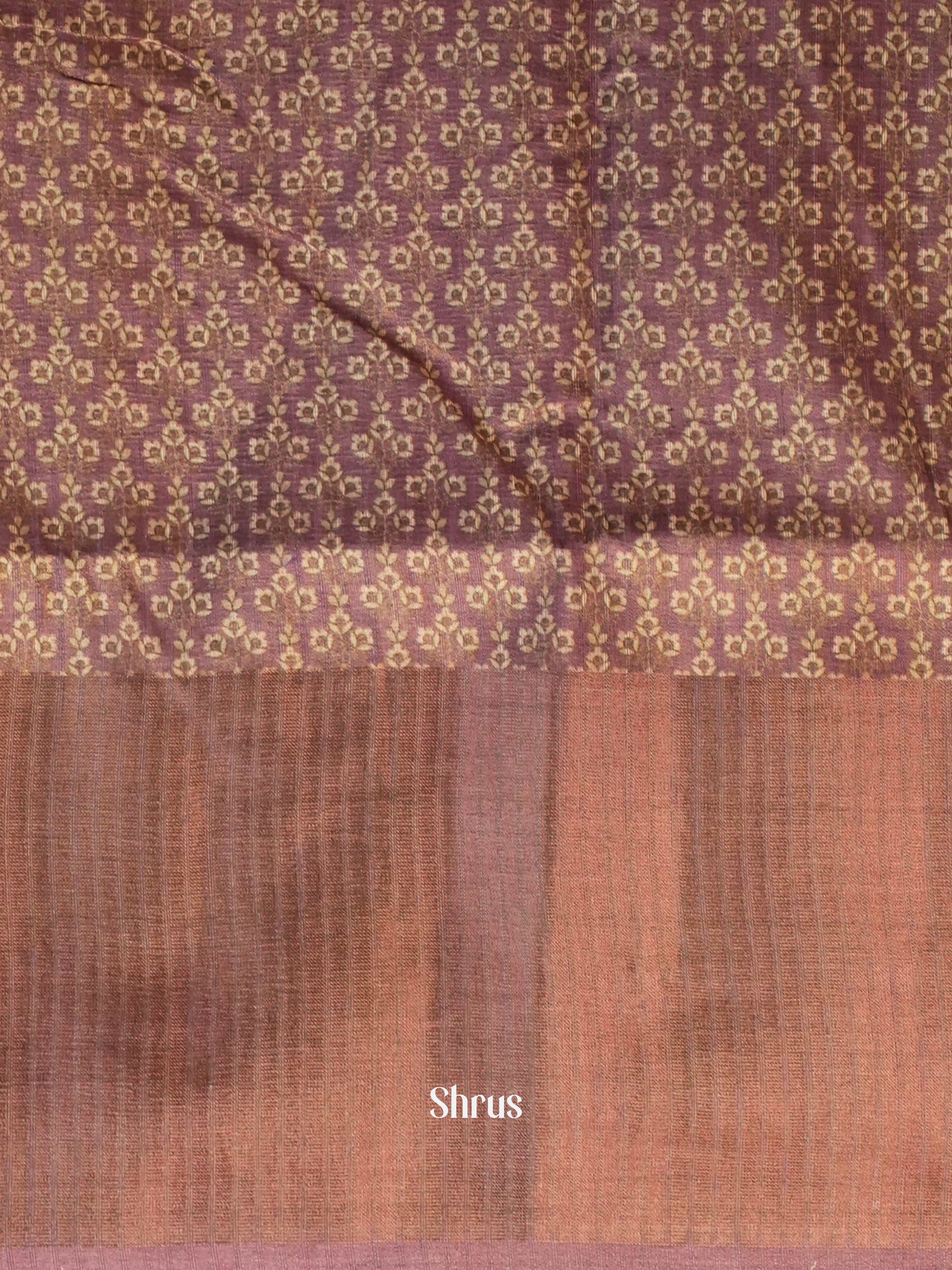 Purple - Matka Cotton Saree