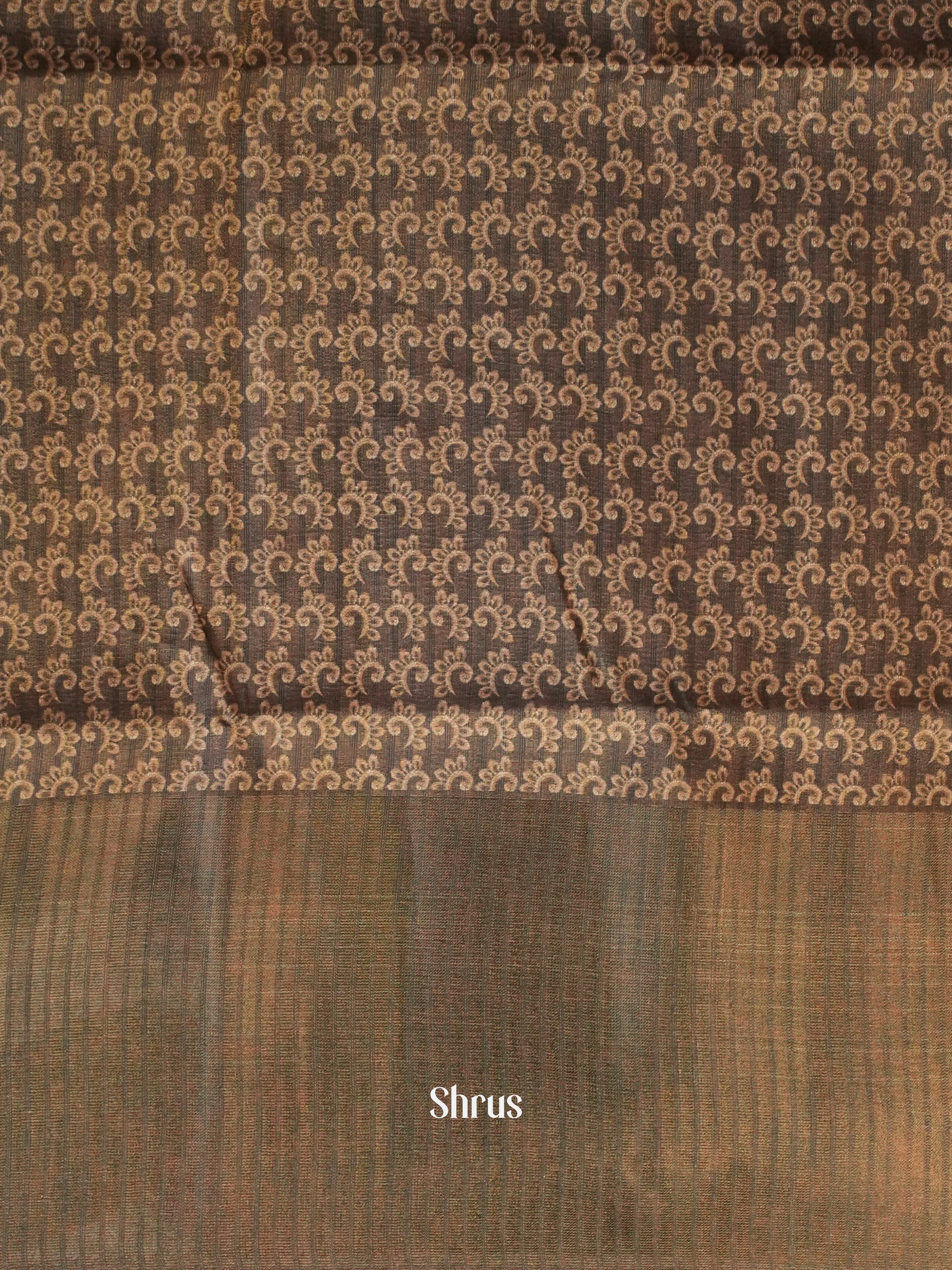 Brown- Matka Cotton Saree