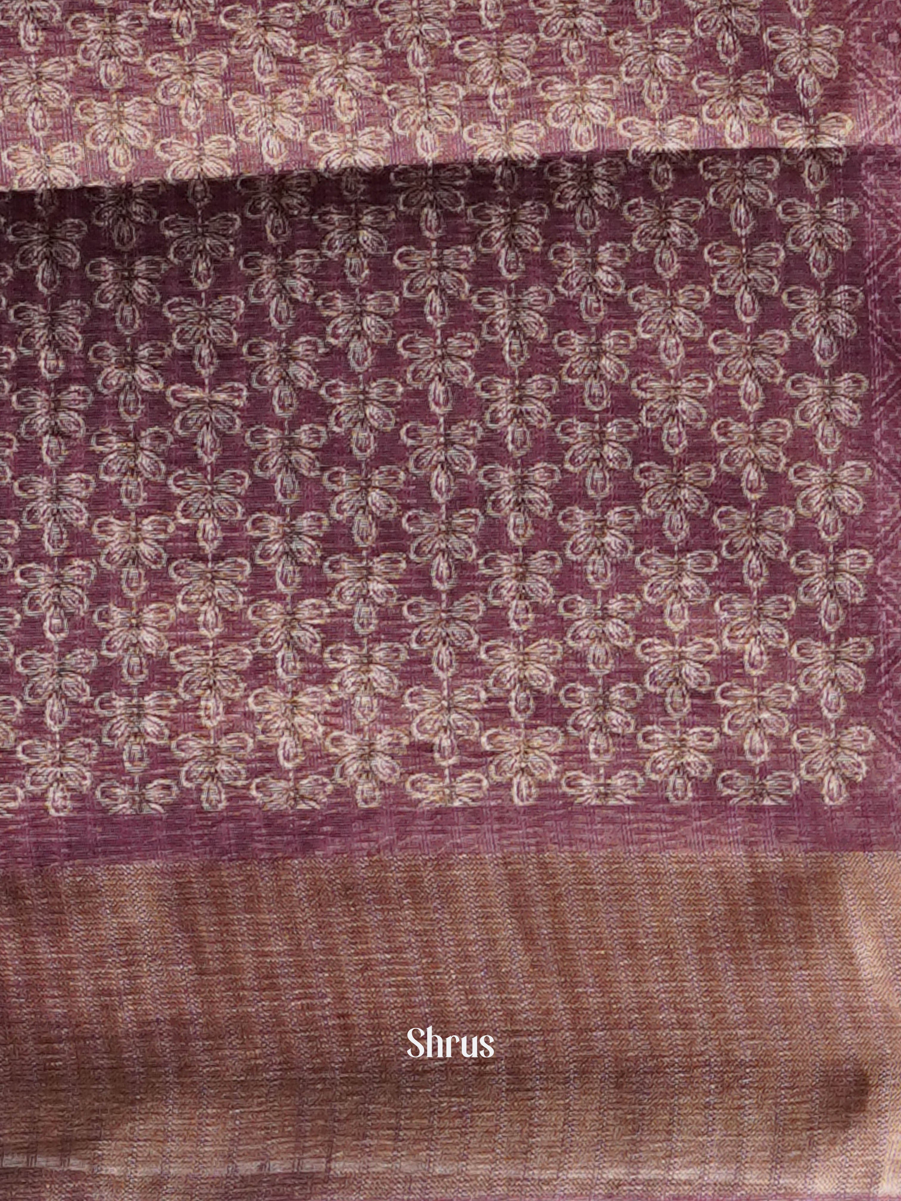 Dark Onion Pink - matka Cotton Saree