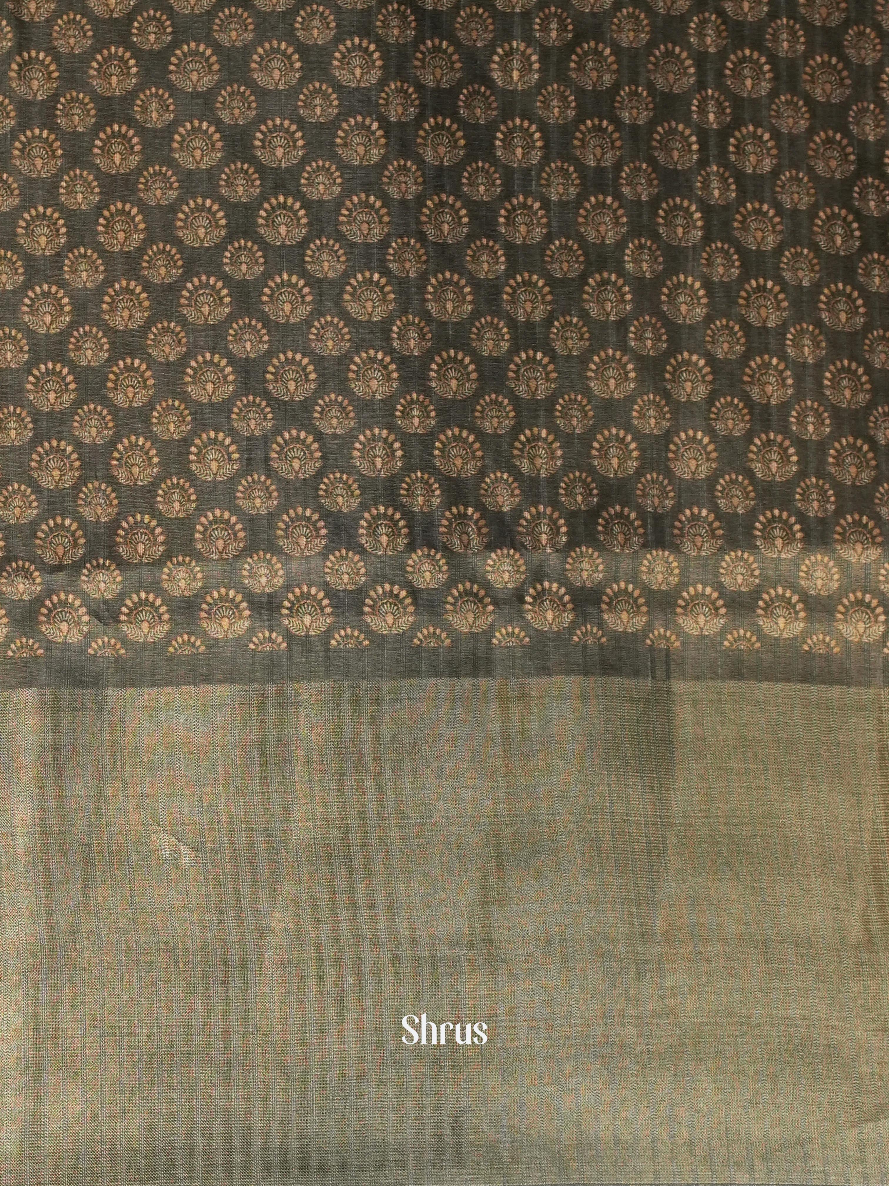 Grey - matka Cotton Saree