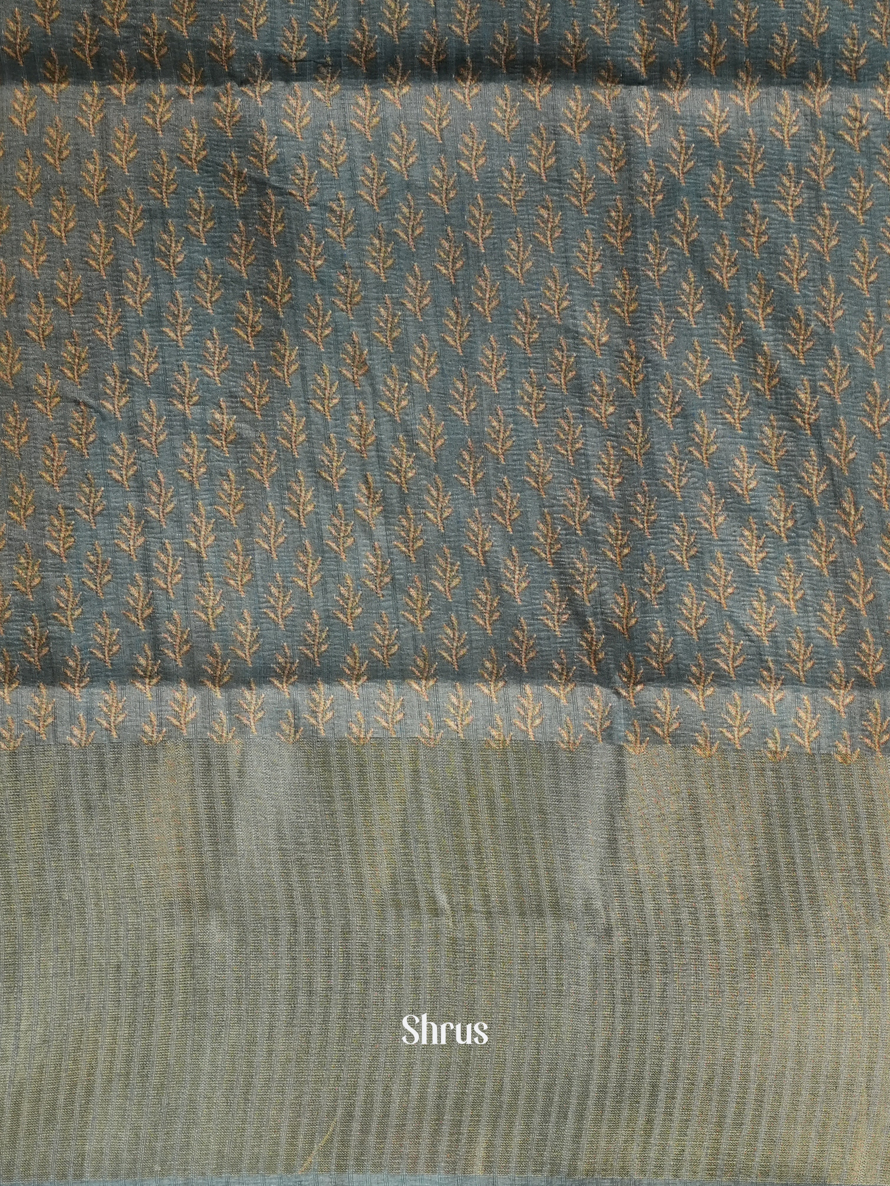 Grey - Matka Cotton Saree