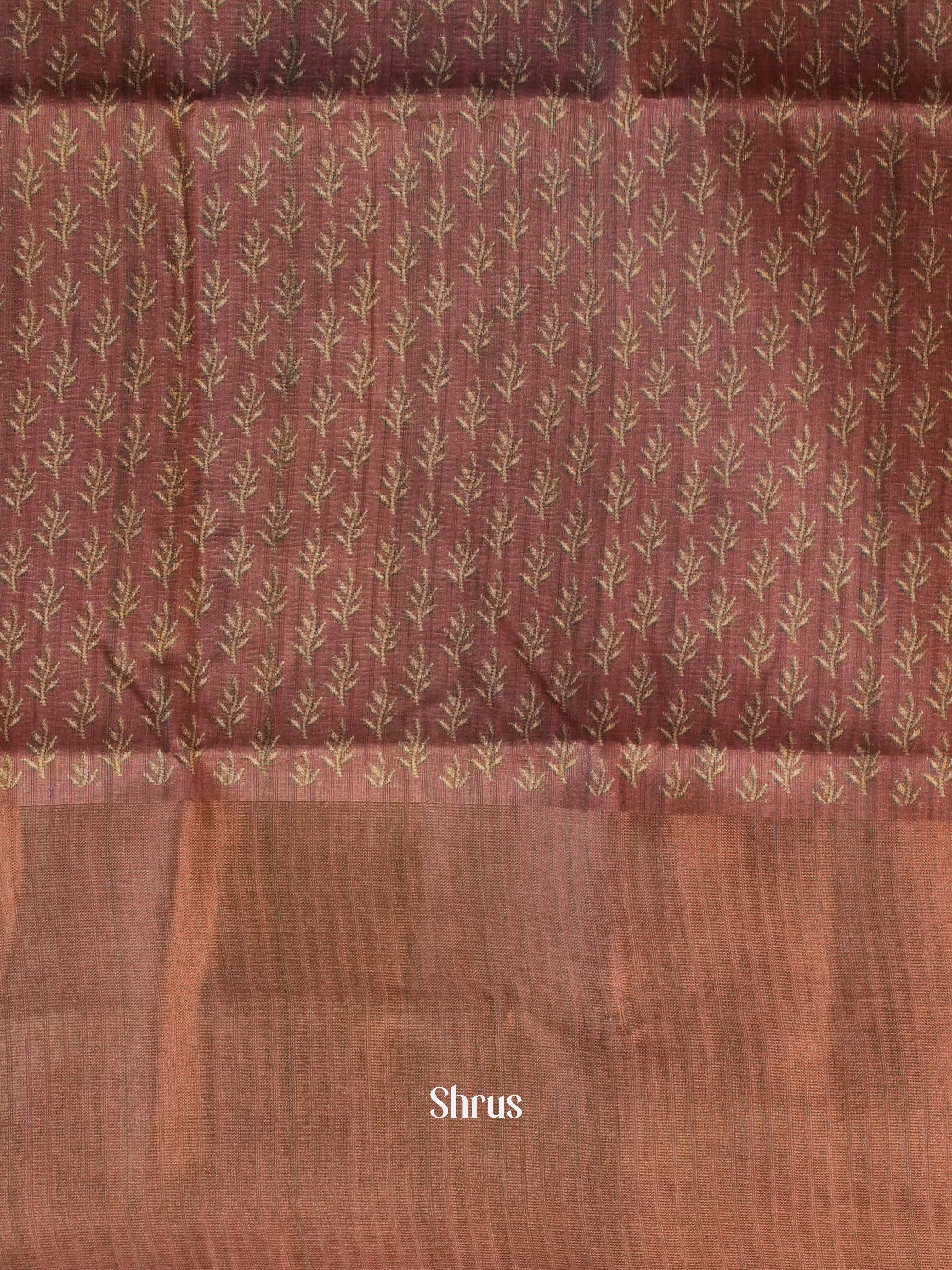 Brown - Matka Cotton Saree