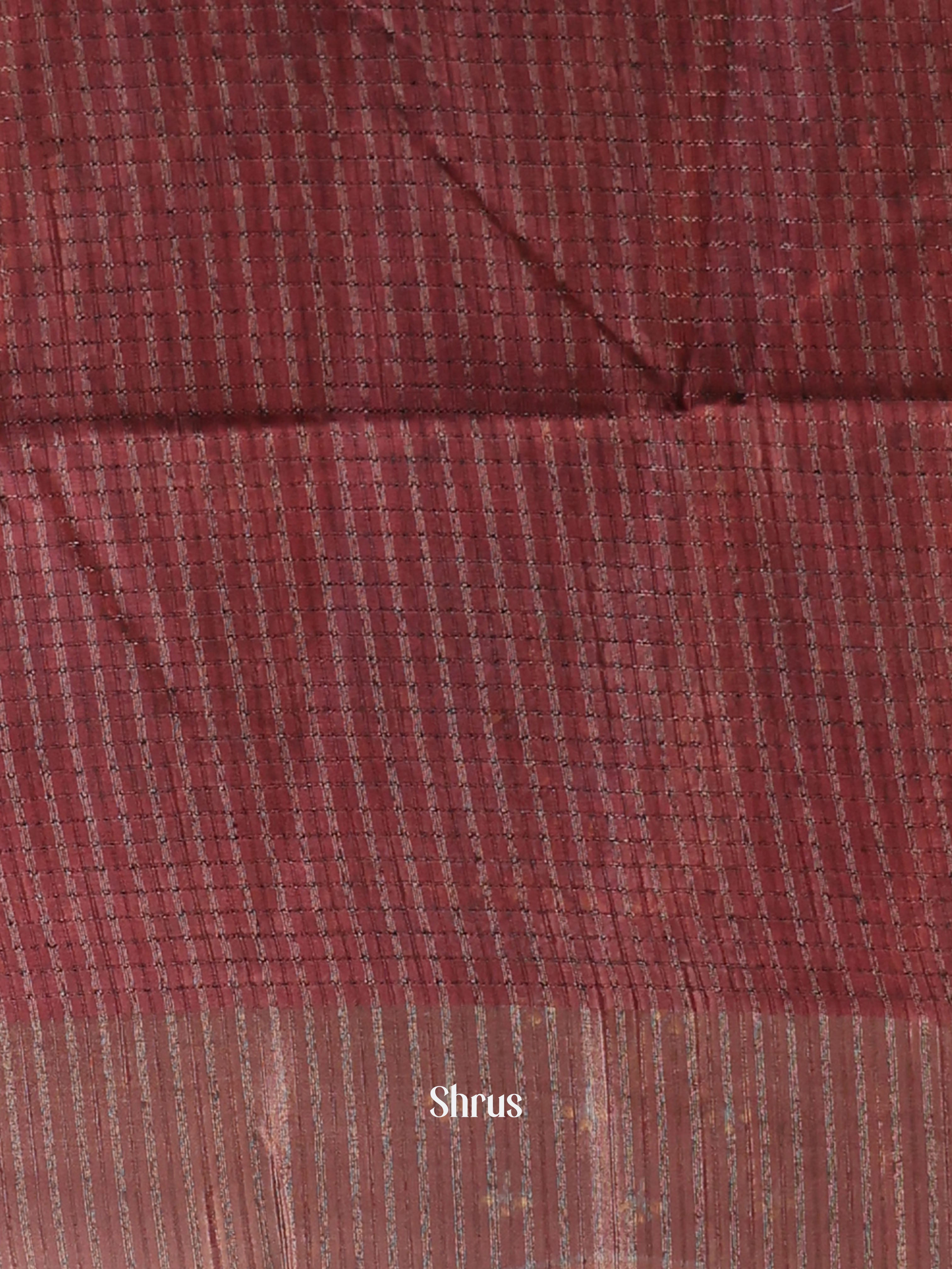 Brown - Semi Tussar Saree