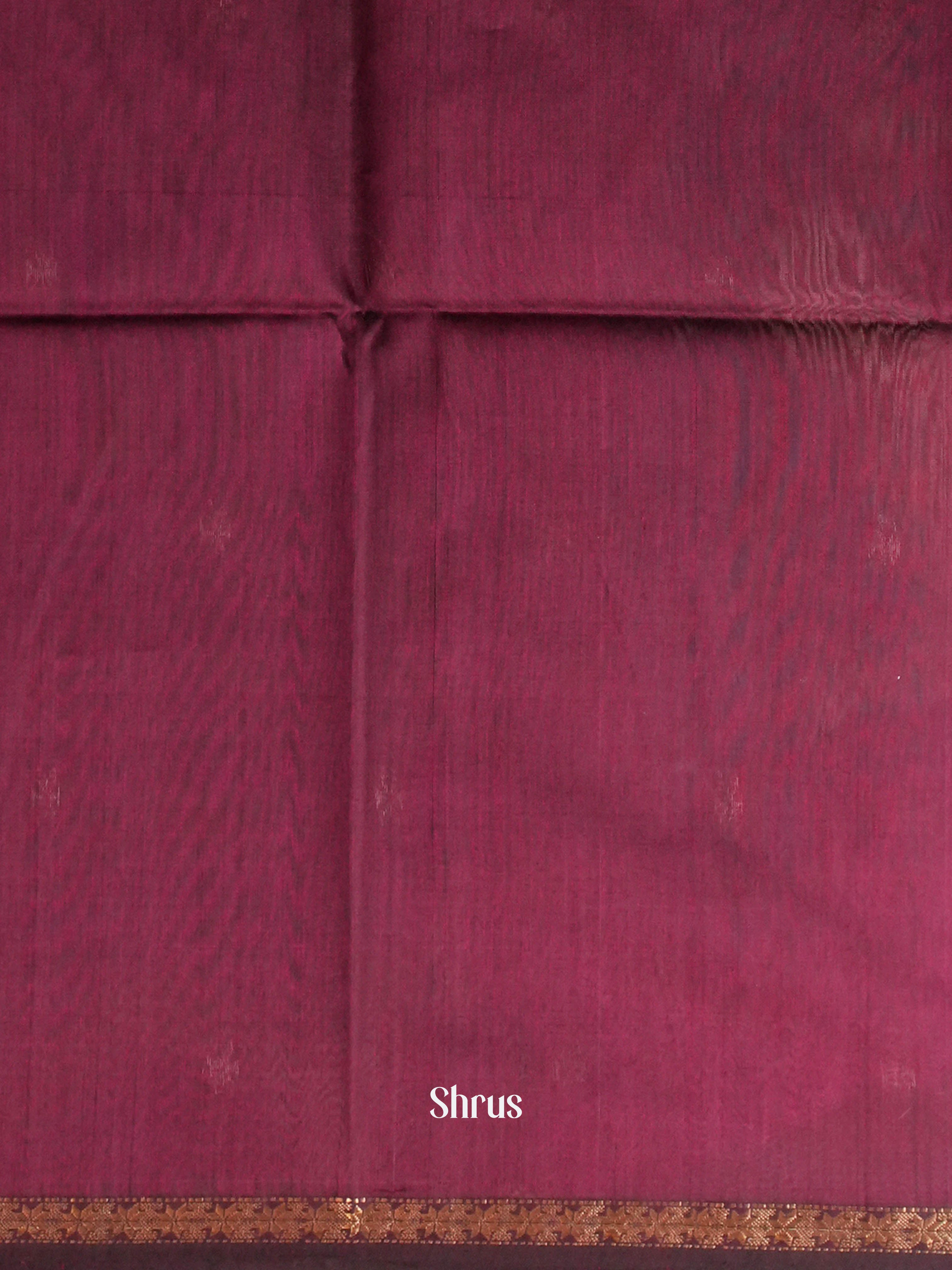 Deep wine Maheshwari silkcotton Saree