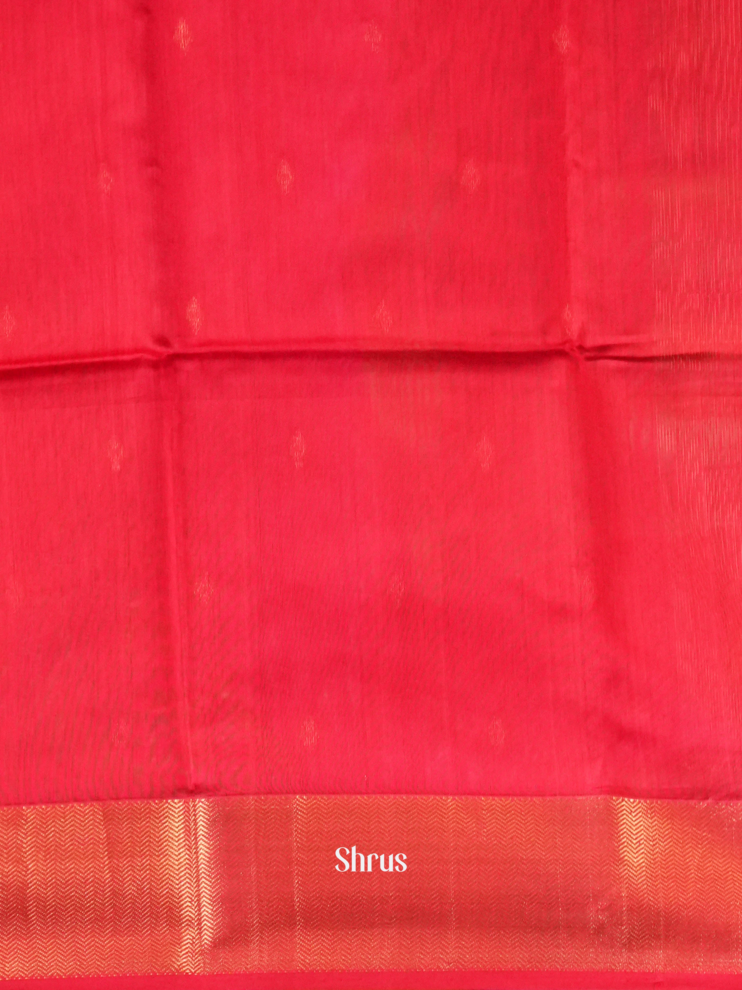 Red - Maheshwari silkcotton Saree