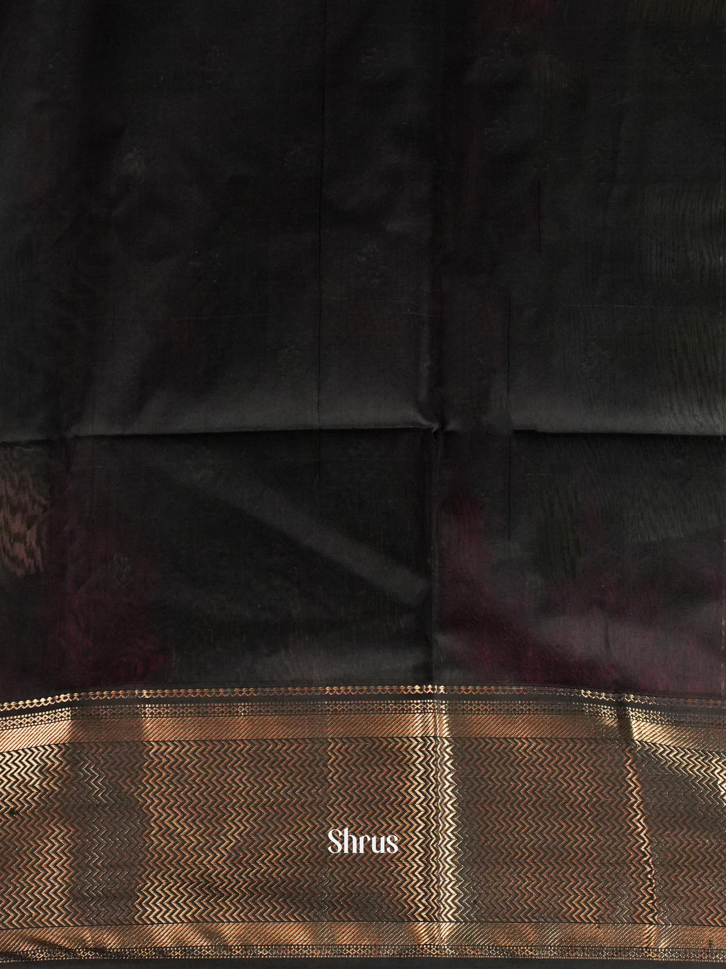 Black  - Maheshwari silkcotton Saree