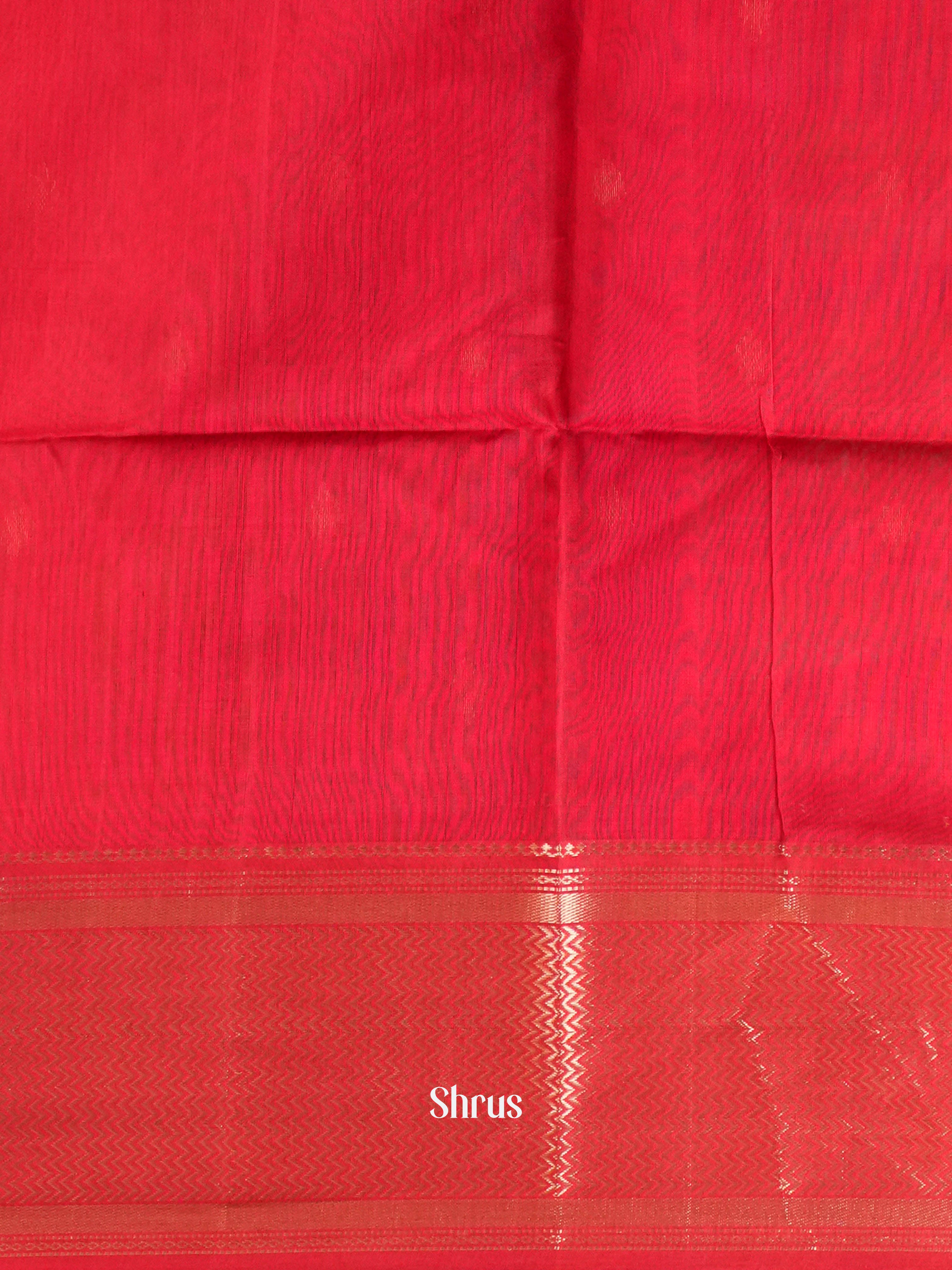 Red  - Maheshwari silkcotton Saree