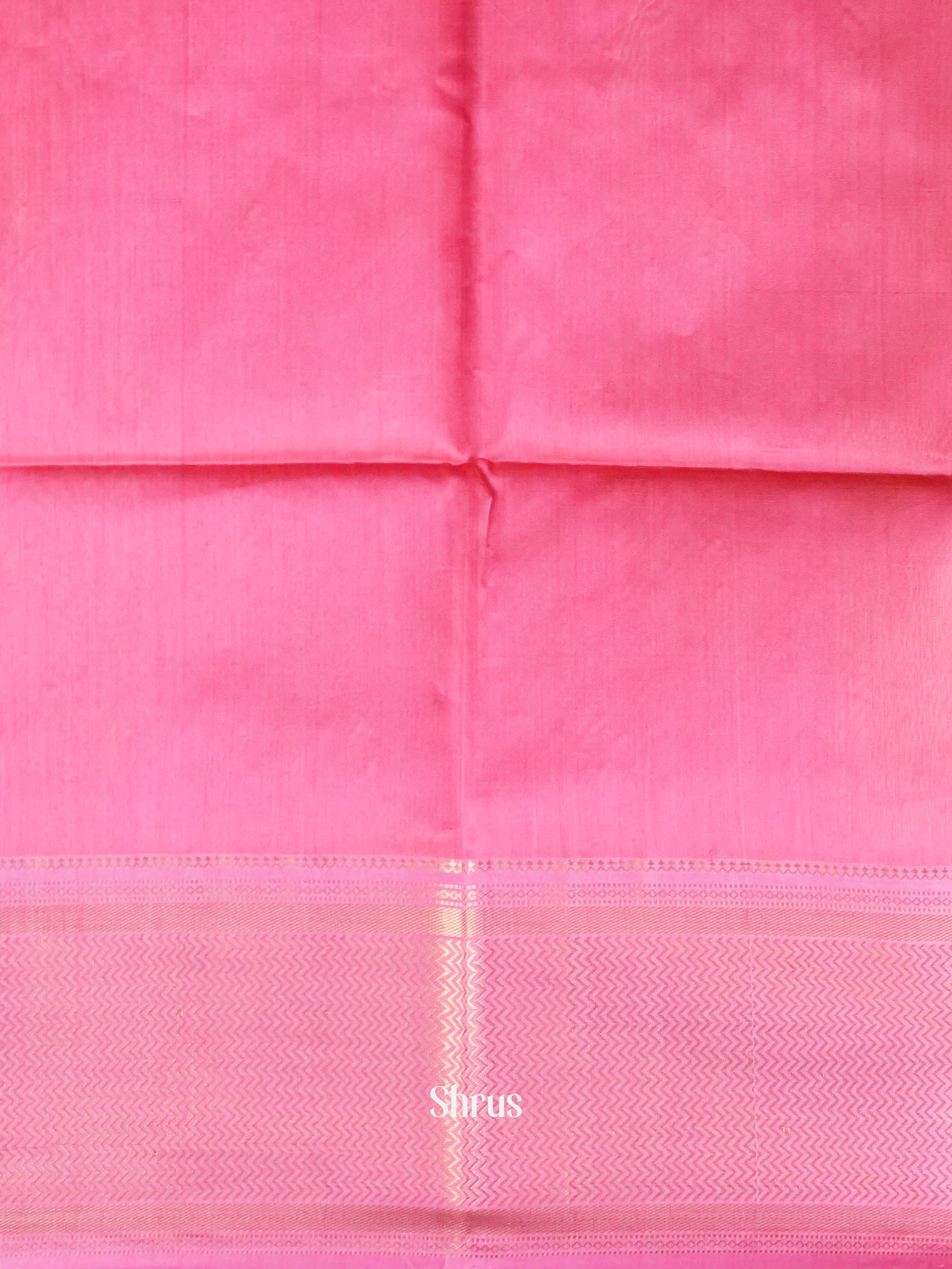 Yellow Pink Maheshwari silkcotton Saree