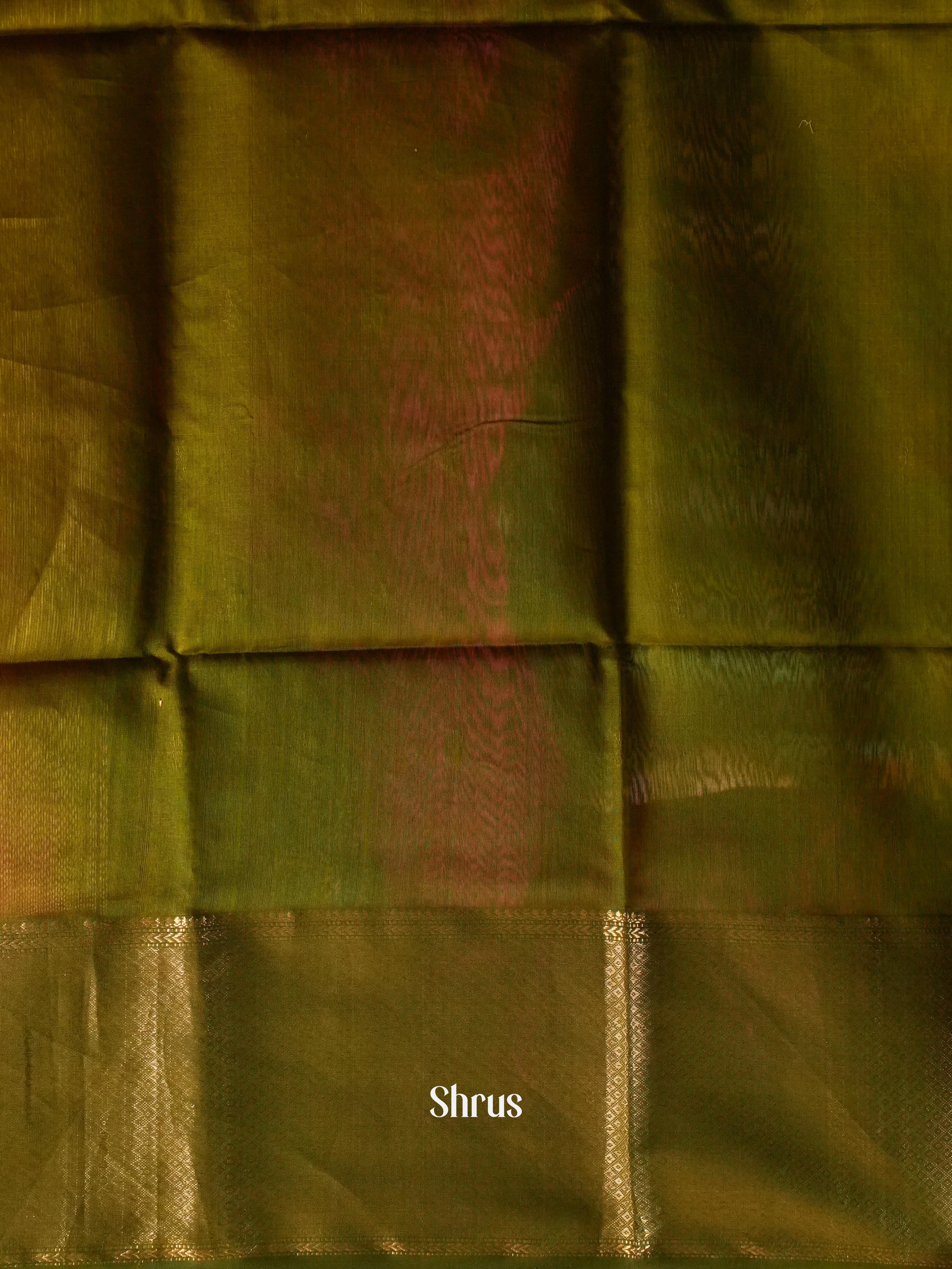 Mustard & Green  - Maheshwari silkcotton Saree