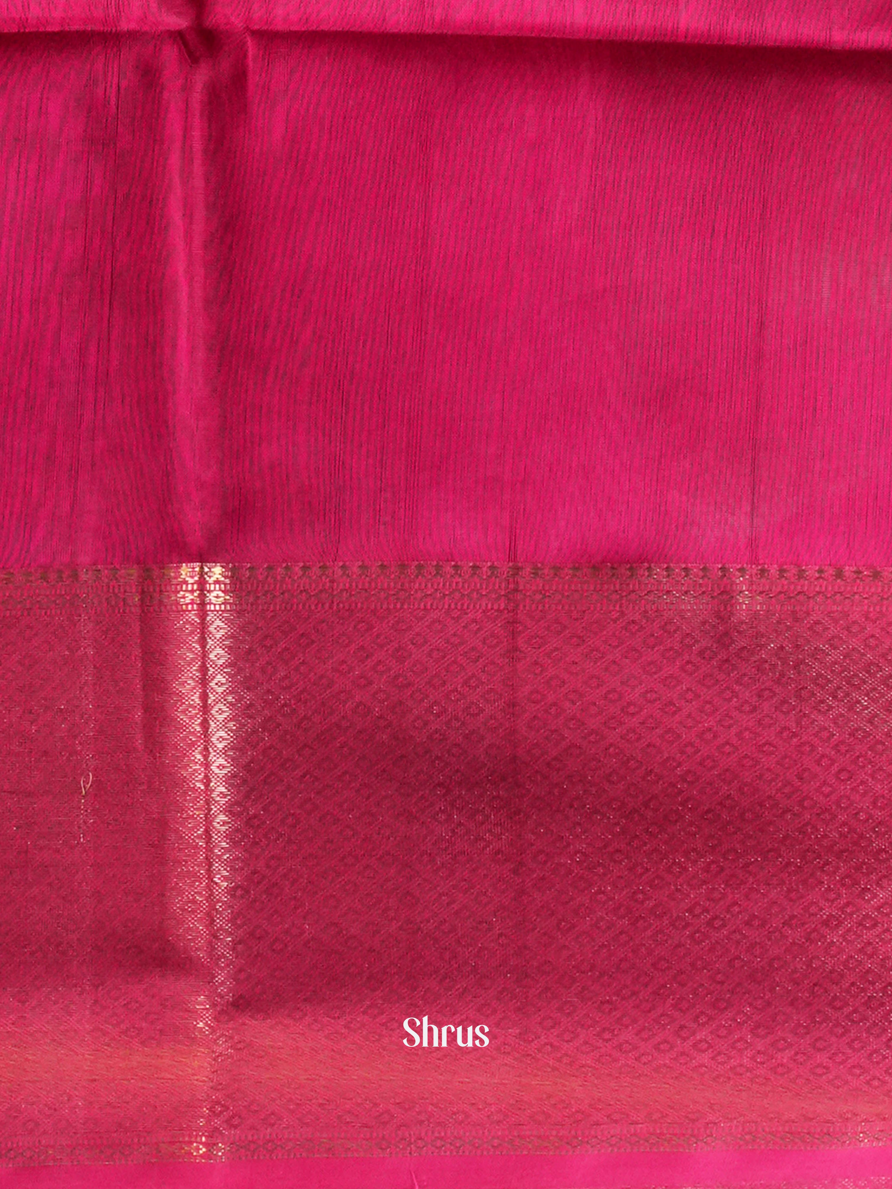 Rosy Red  - Maheshwari silkcotton Saree