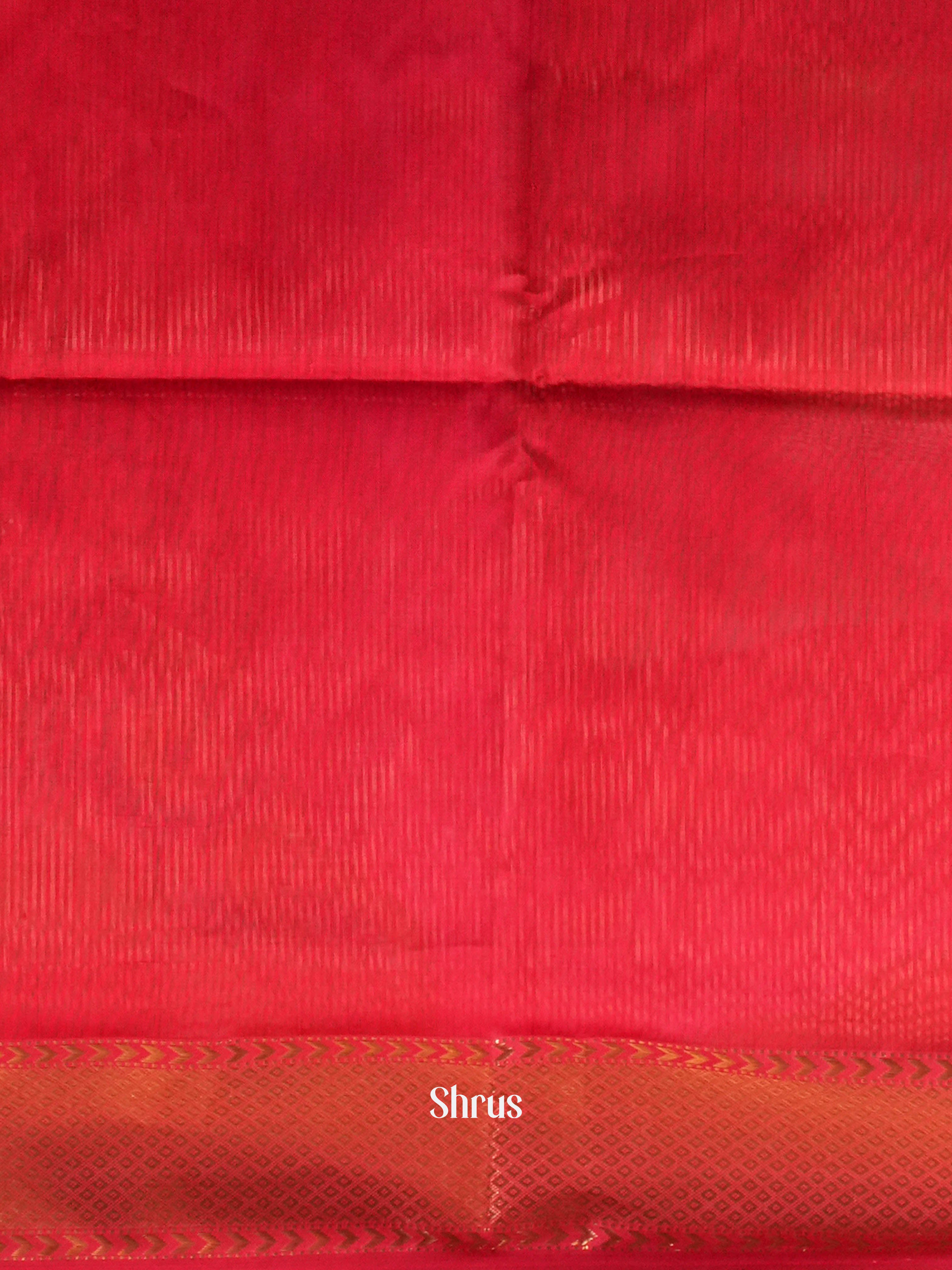 Green Red Maheshwari silkcotton Saree