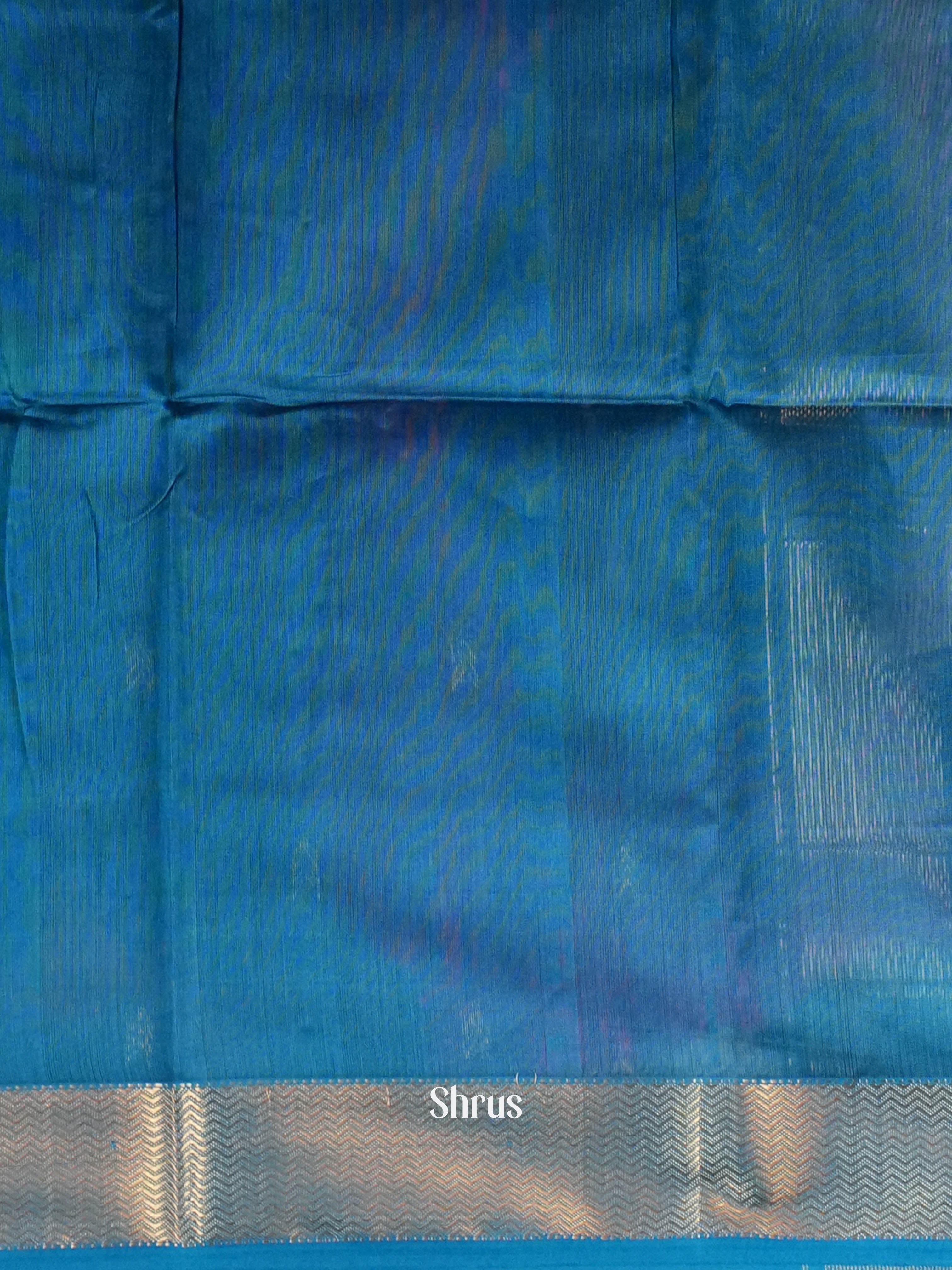 Blue - Maheshwari silkcotton Saree